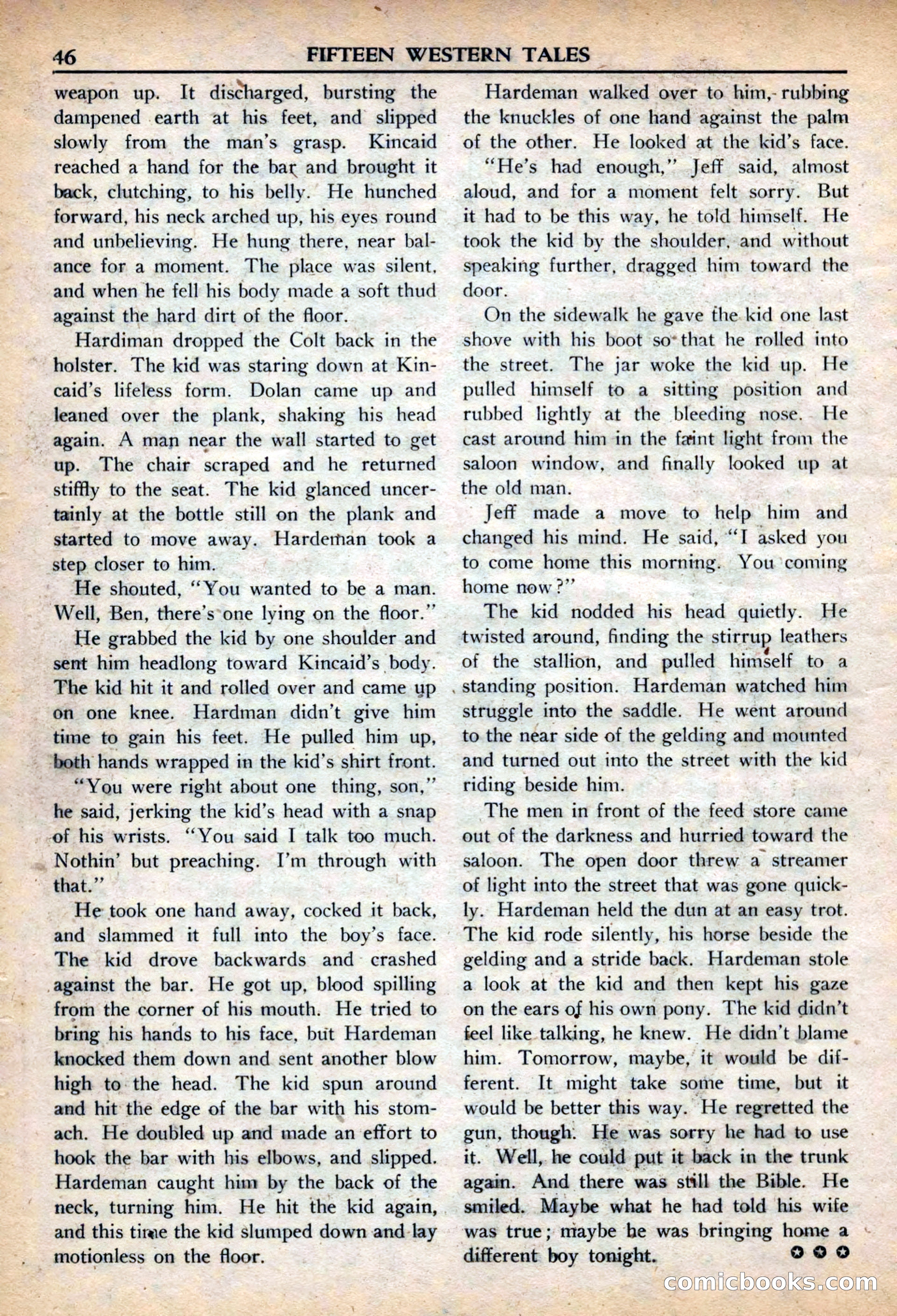 Fifteen Western Tales, March 1954 — page 46 of 116