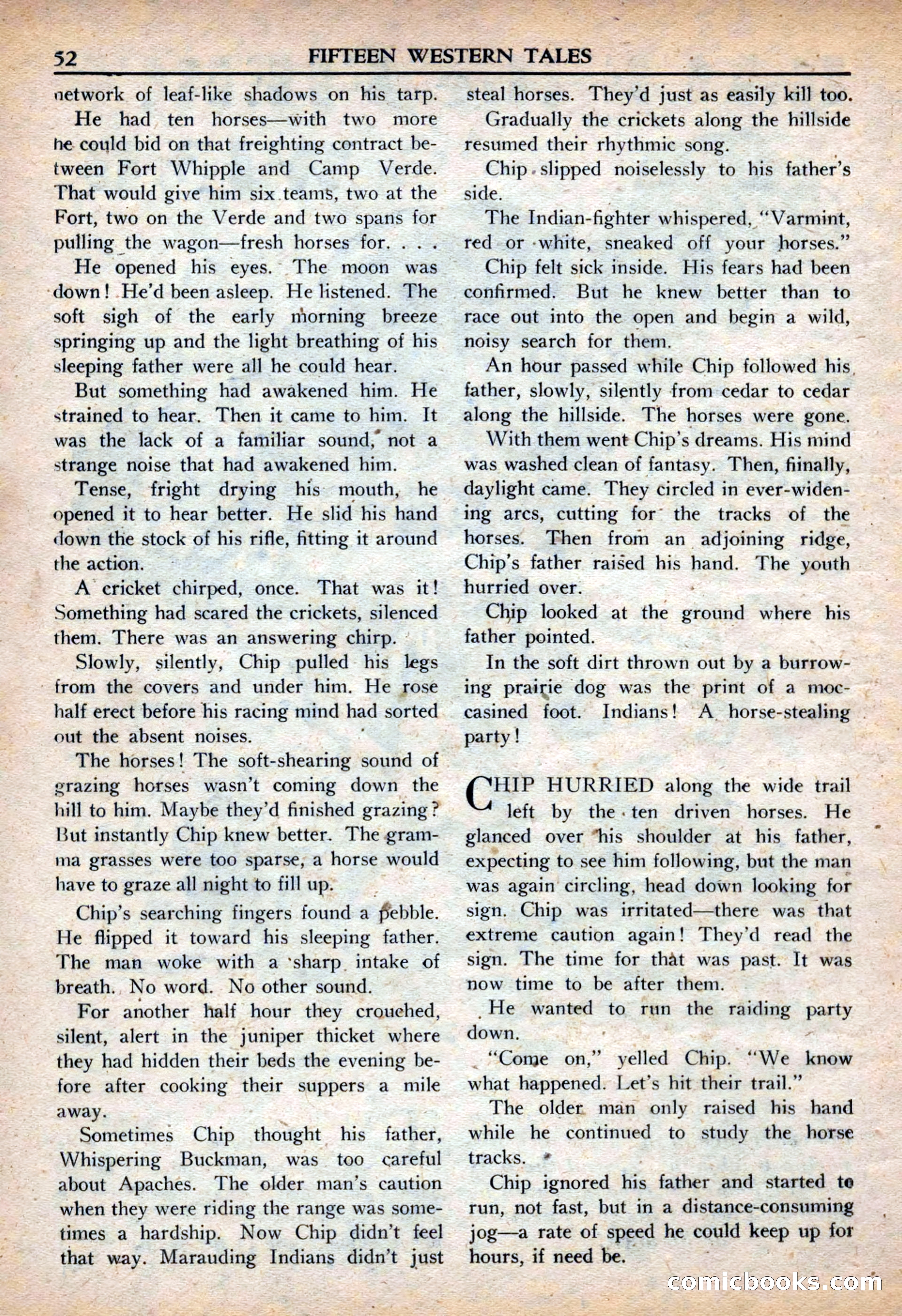 Fifteen Western Tales, March 1954 — page 52 of 116