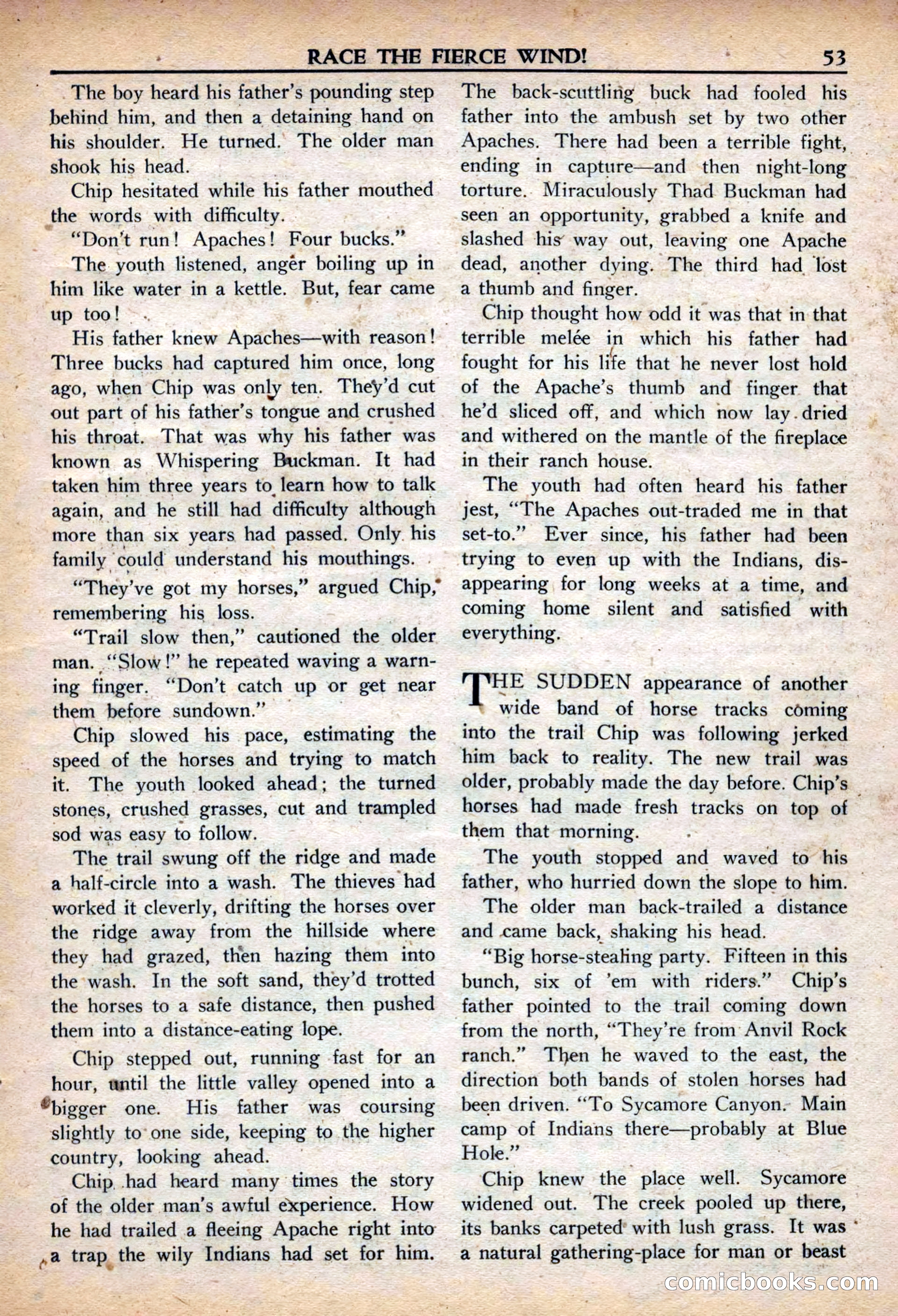 Fifteen Western Tales, March 1954 — page 53 of 116