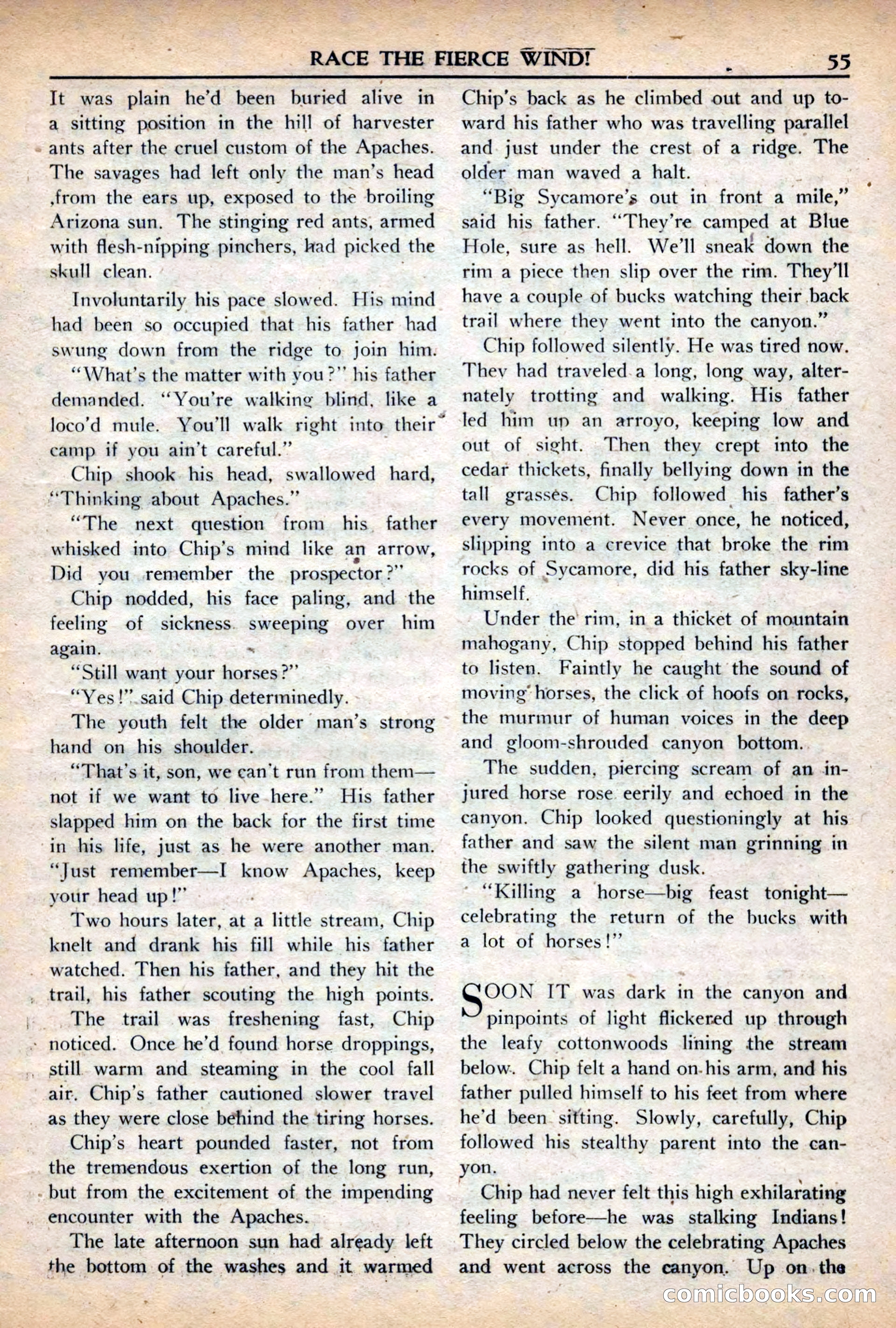 Fifteen Western Tales, March 1954 — page 55 of 116