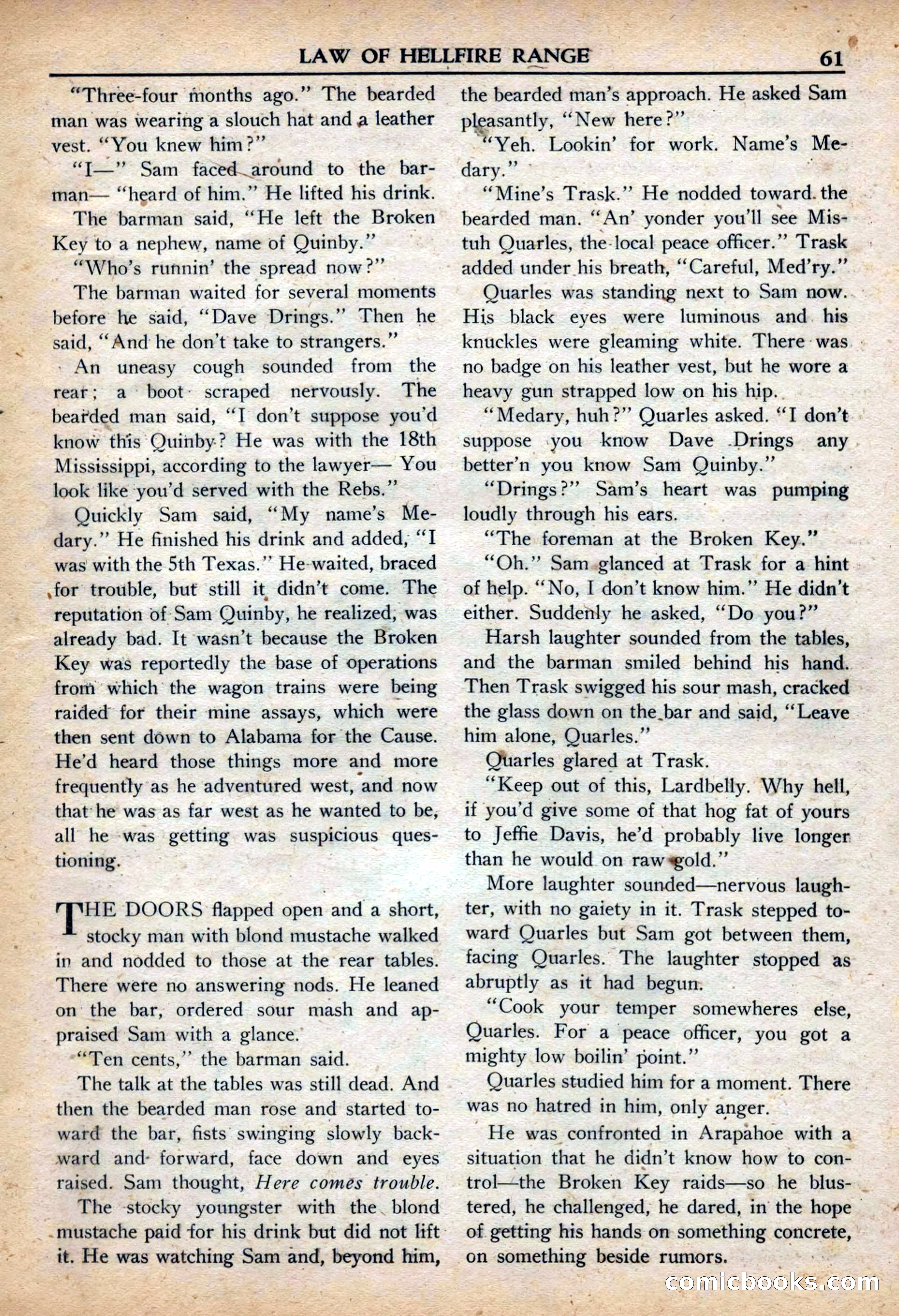 Fifteen Western Tales, March 1954 — page 61 of 116