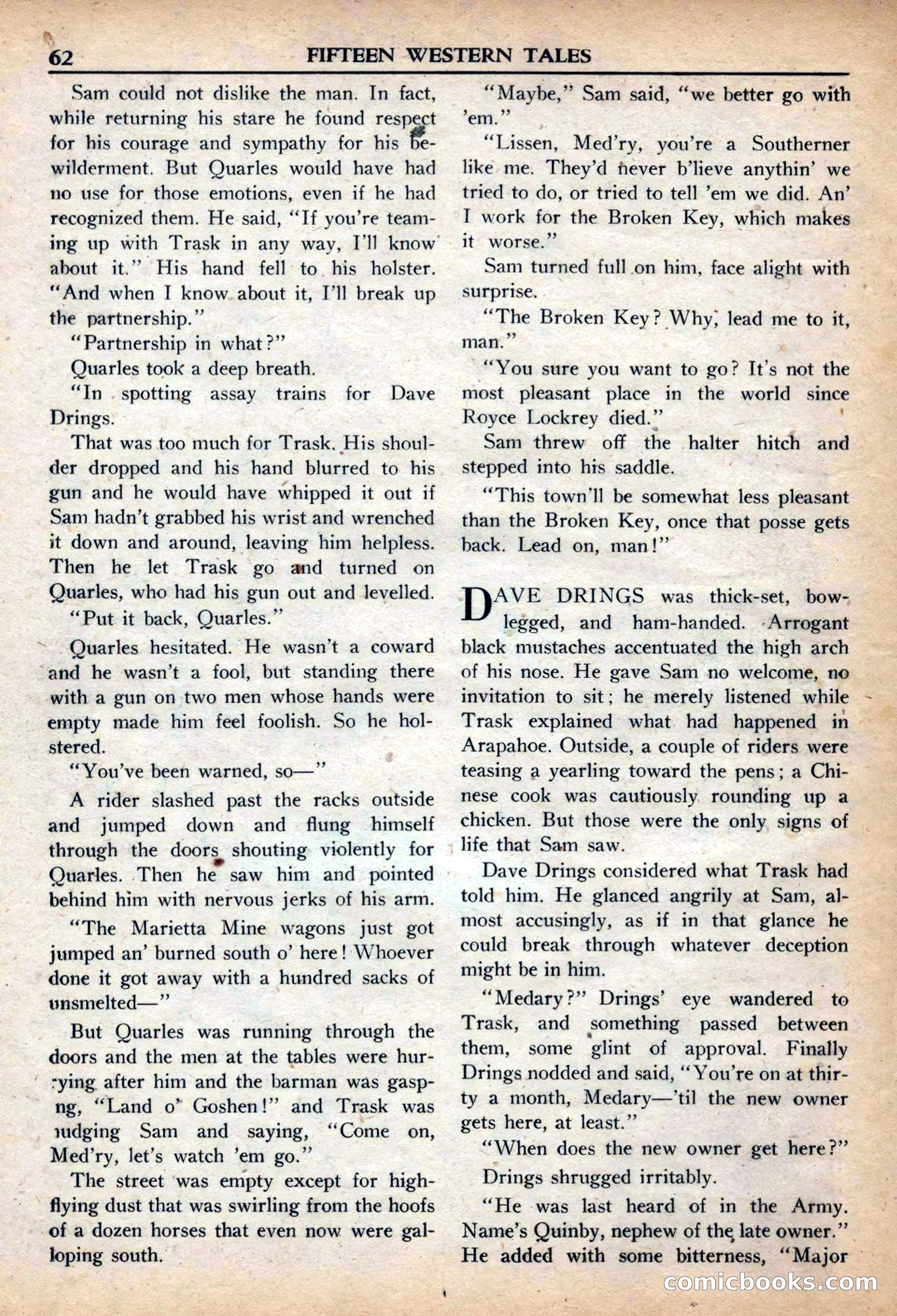Fifteen Western Tales, March 1954 — page 62 of 116