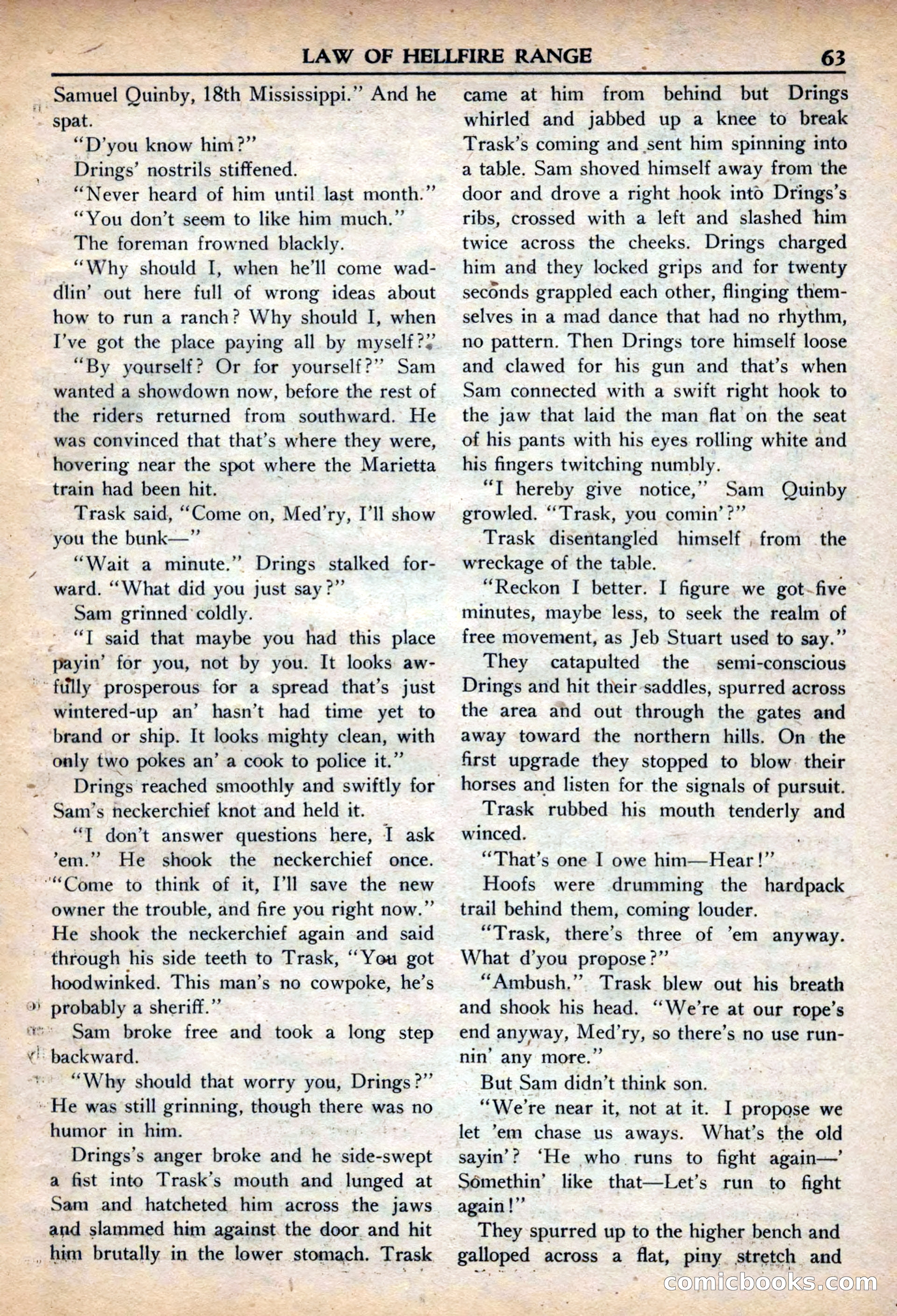 Fifteen Western Tales, March 1954 — page 63 of 116