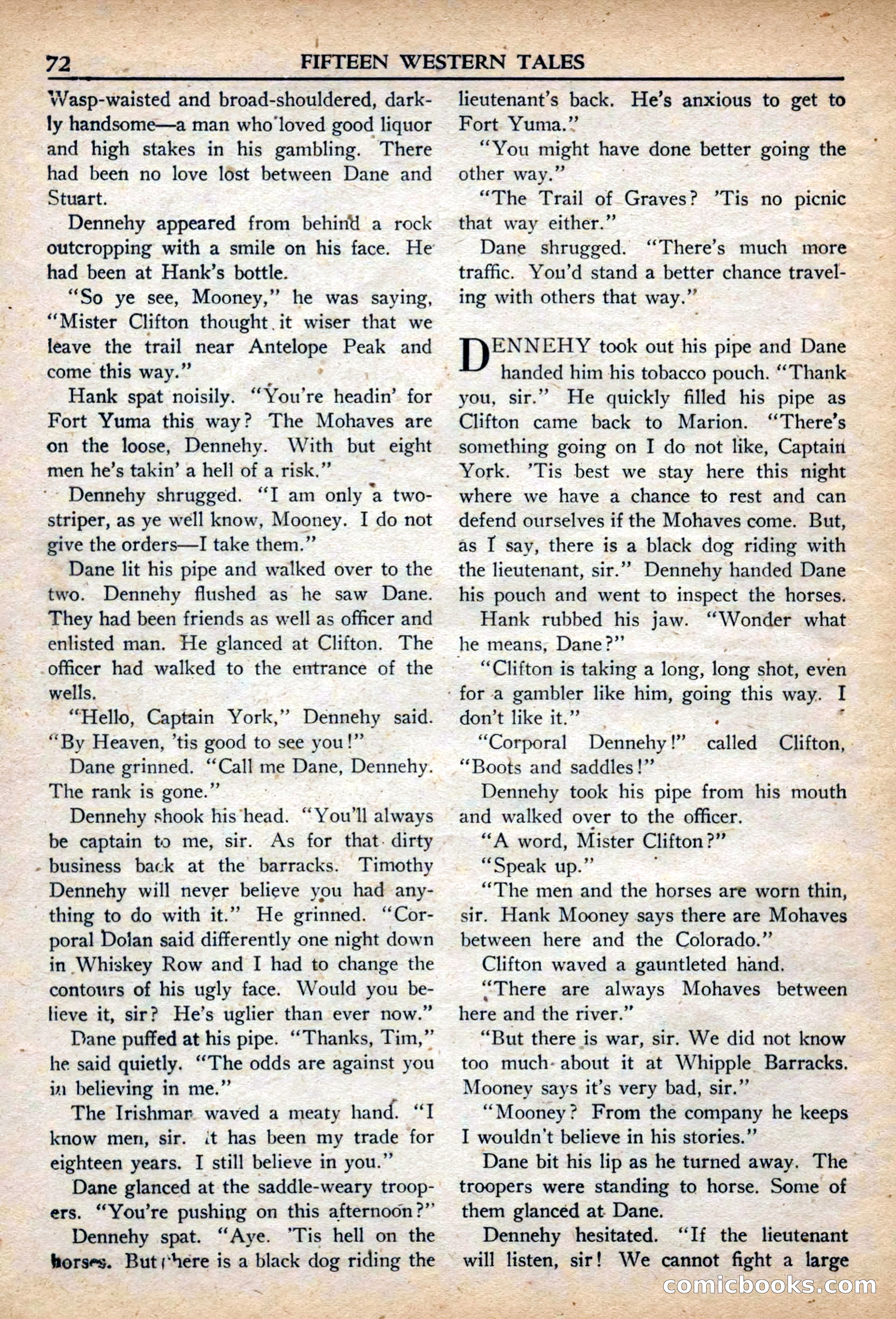 Fifteen Western Tales, March 1954 — page 72 of 116