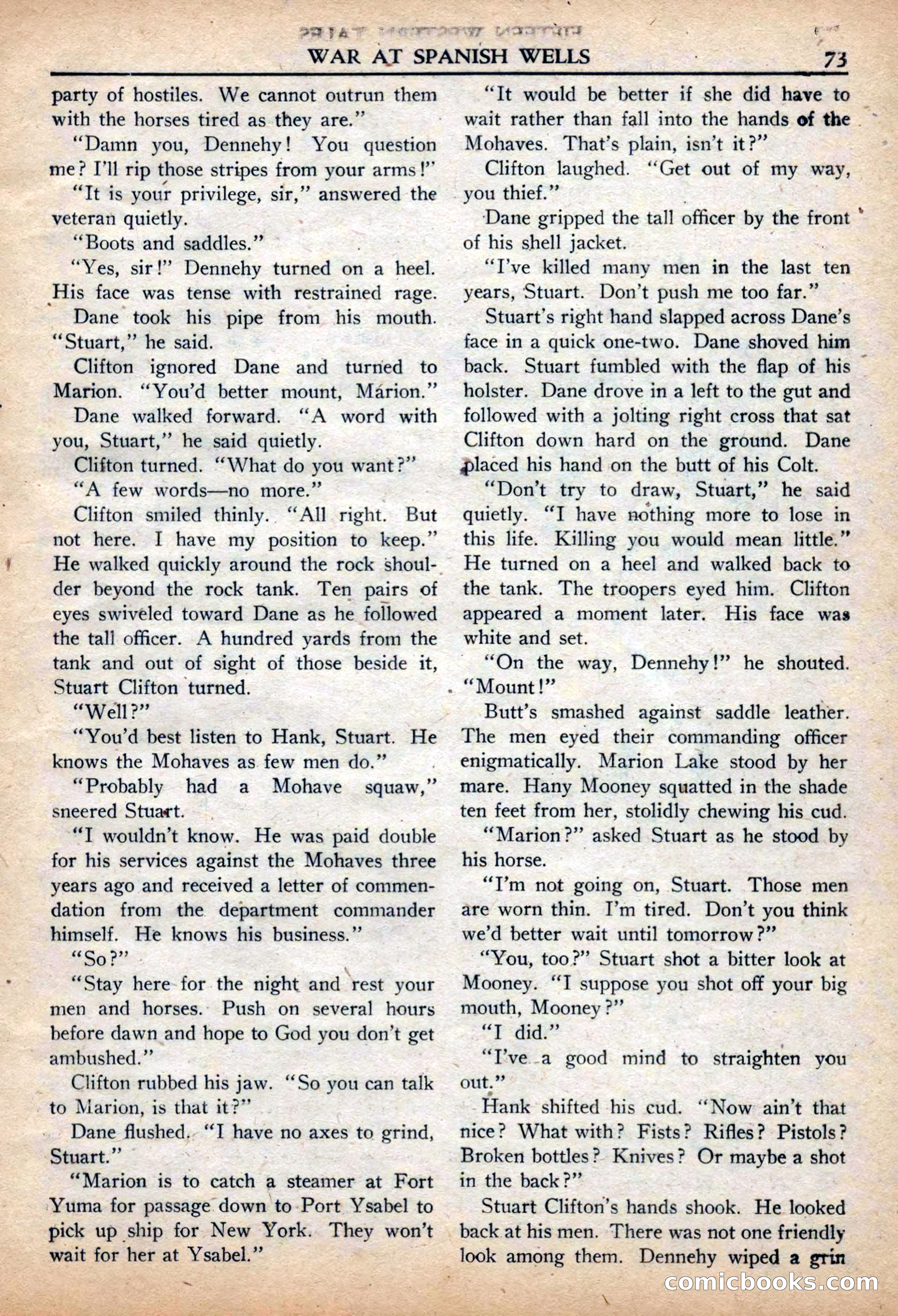 Fifteen Western Tales, March 1954 — page 73 of 116