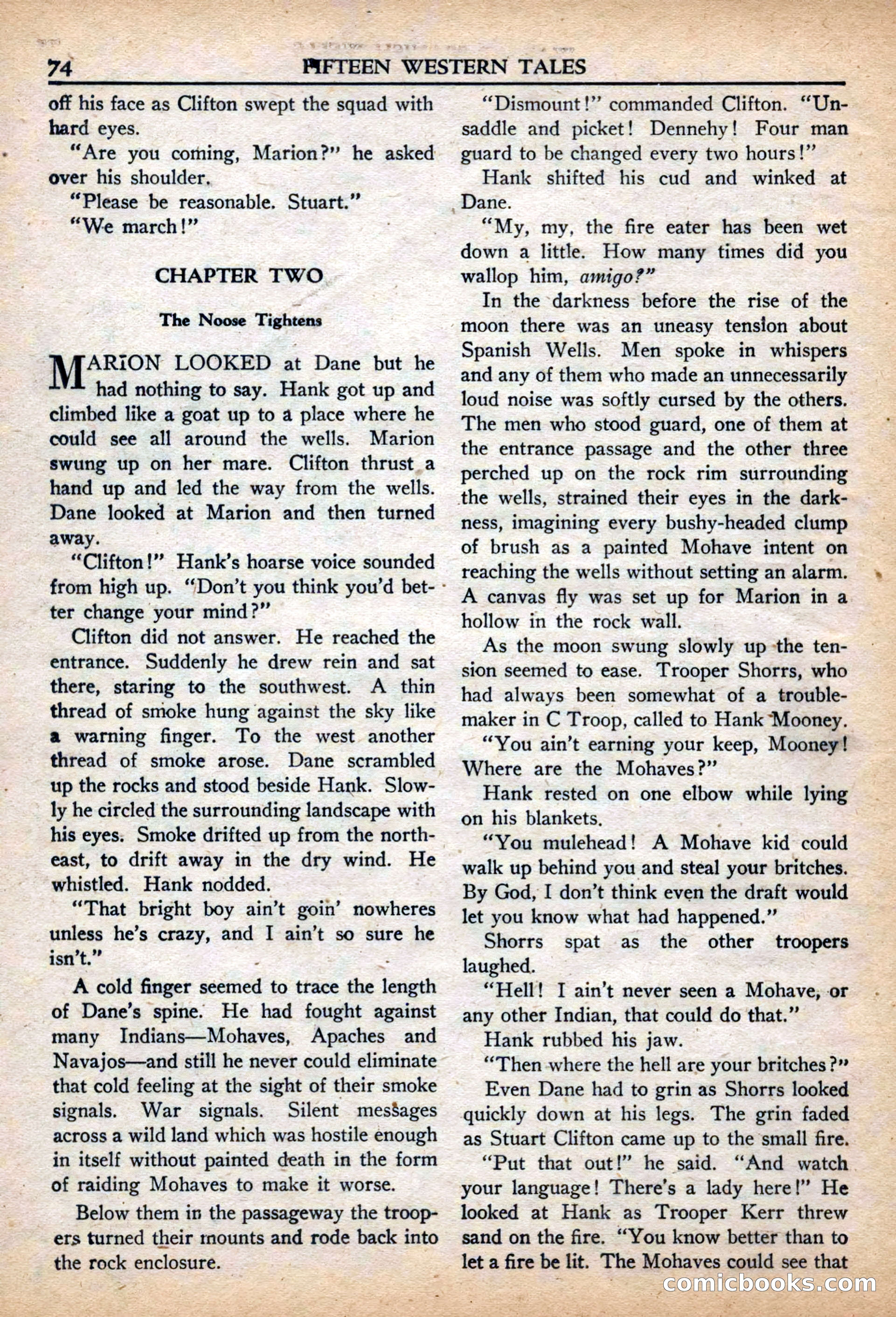 Fifteen Western Tales, March 1954 — page 74 of 116