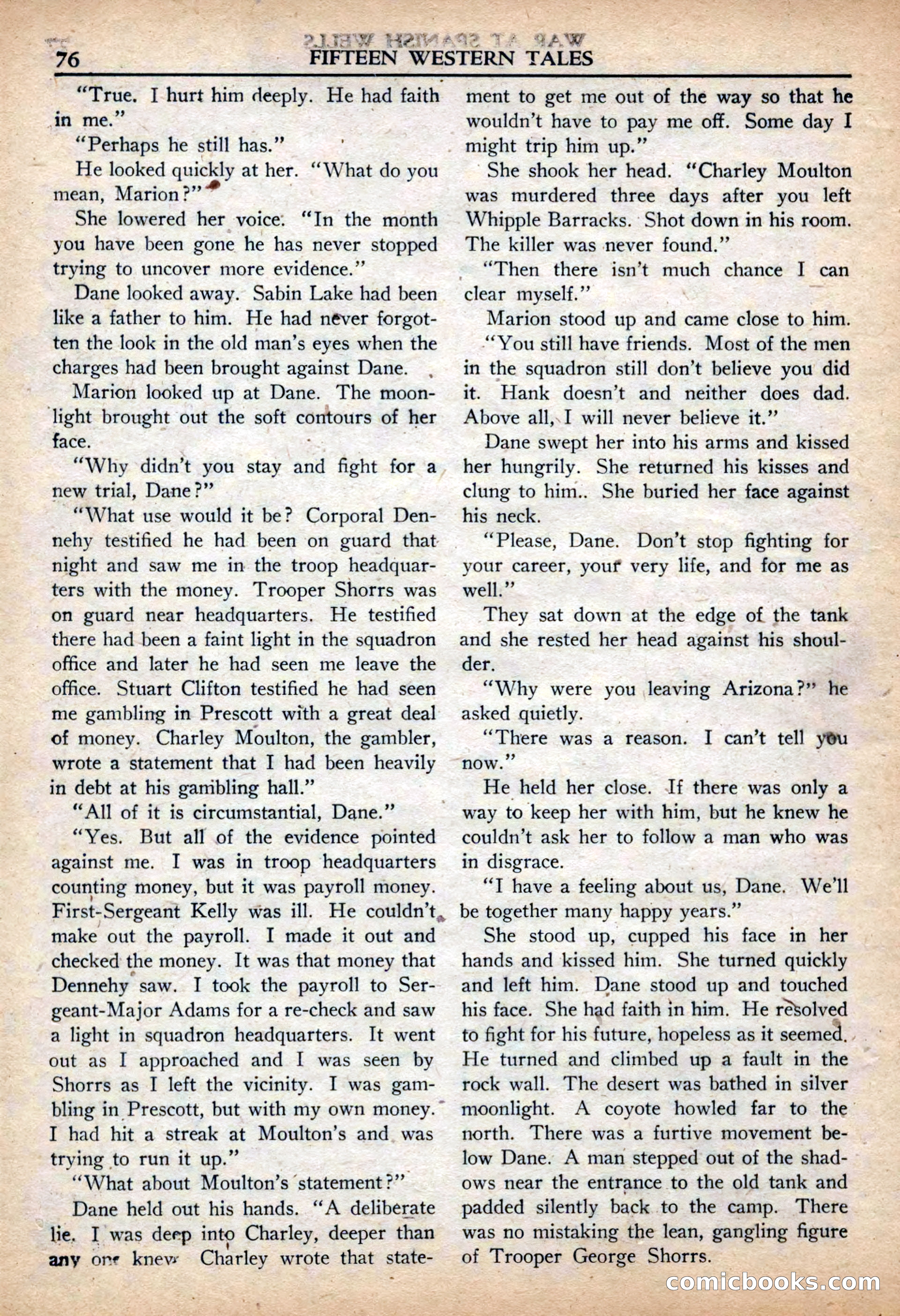 Fifteen Western Tales, March 1954 — page 76 of 116