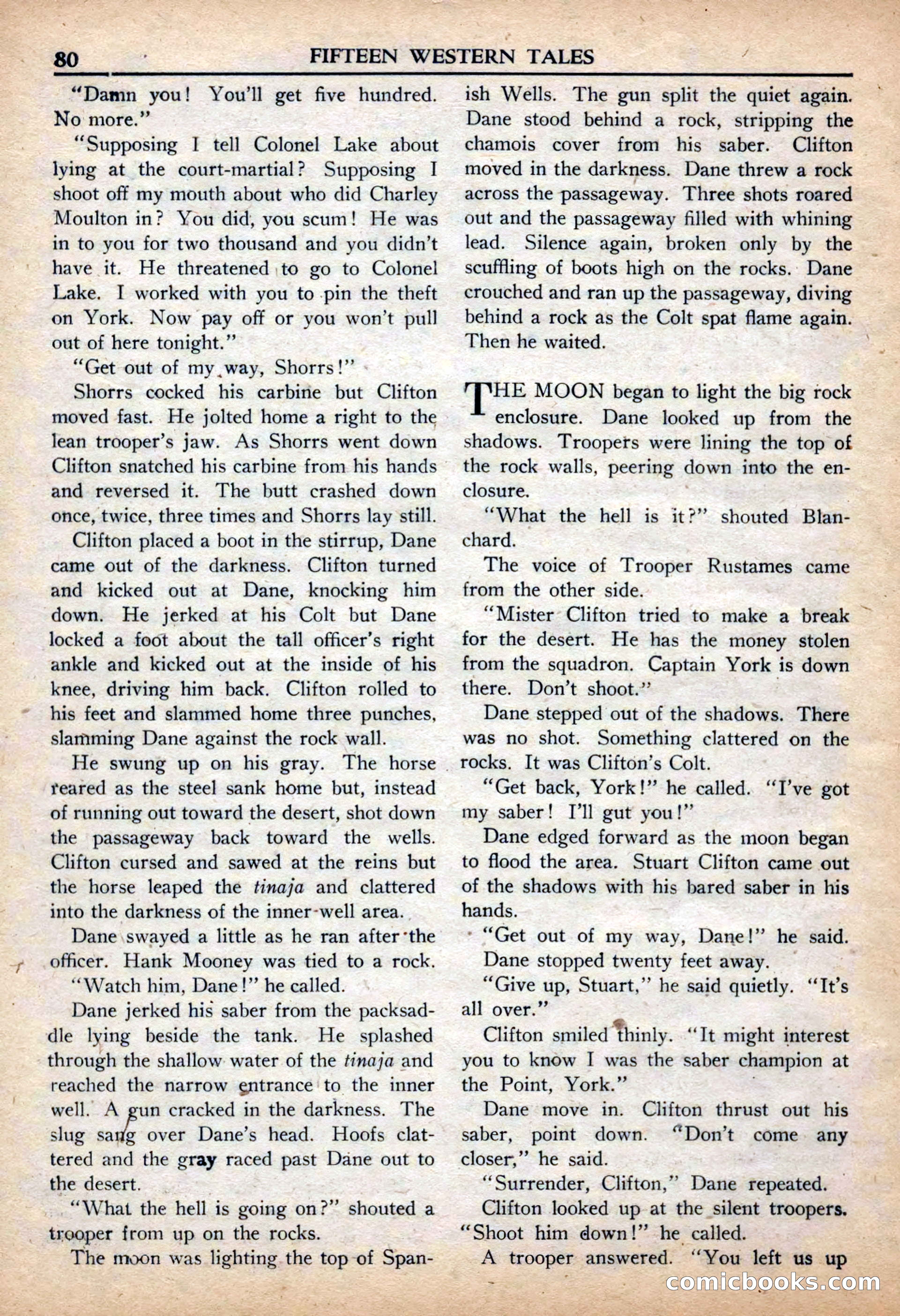 Fifteen Western Tales, March 1954 — page 80 of 116