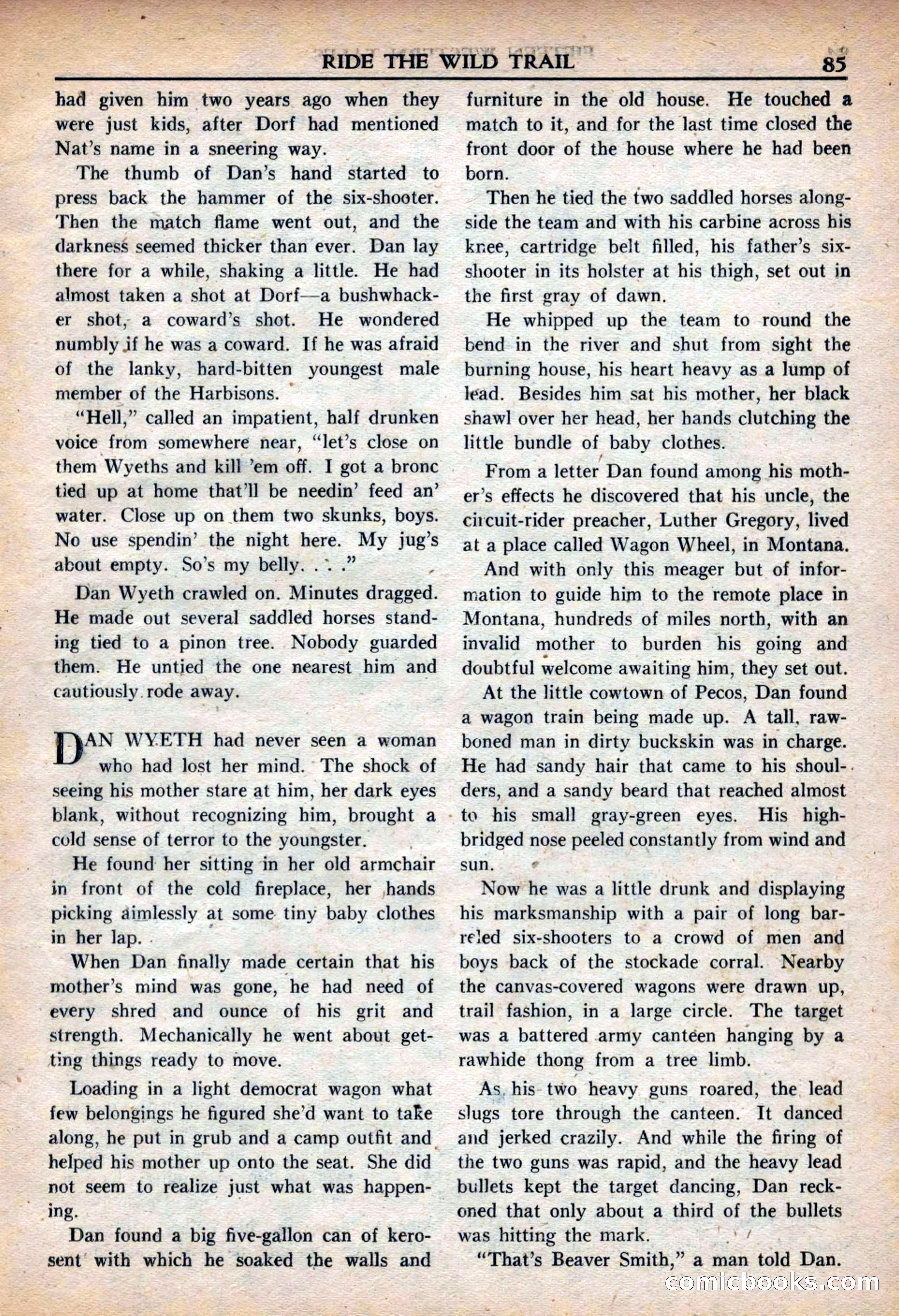 Fifteen Western Tales, March 1954 — page 85 of 116