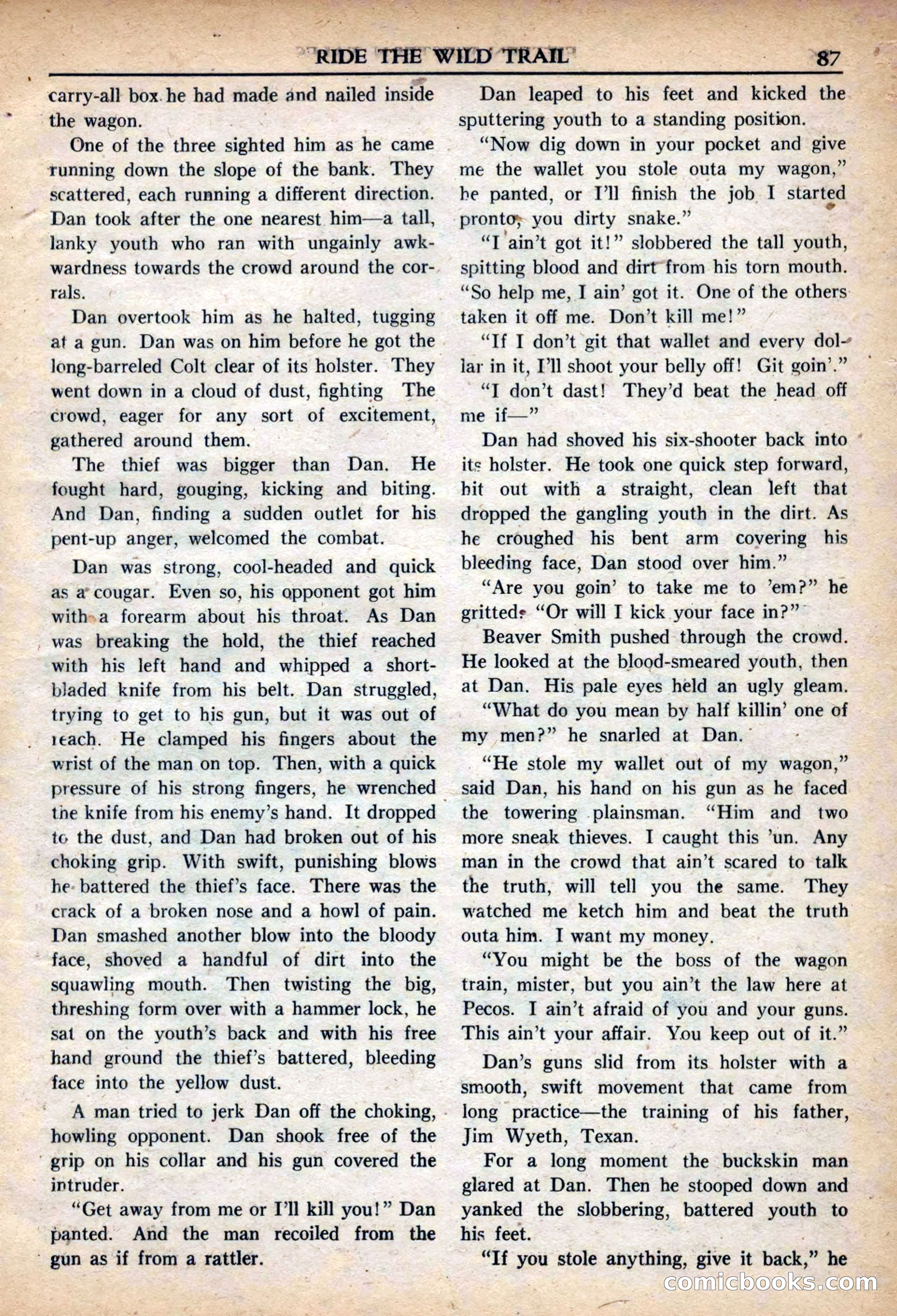 Fifteen Western Tales, March 1954 — page 87 of 116