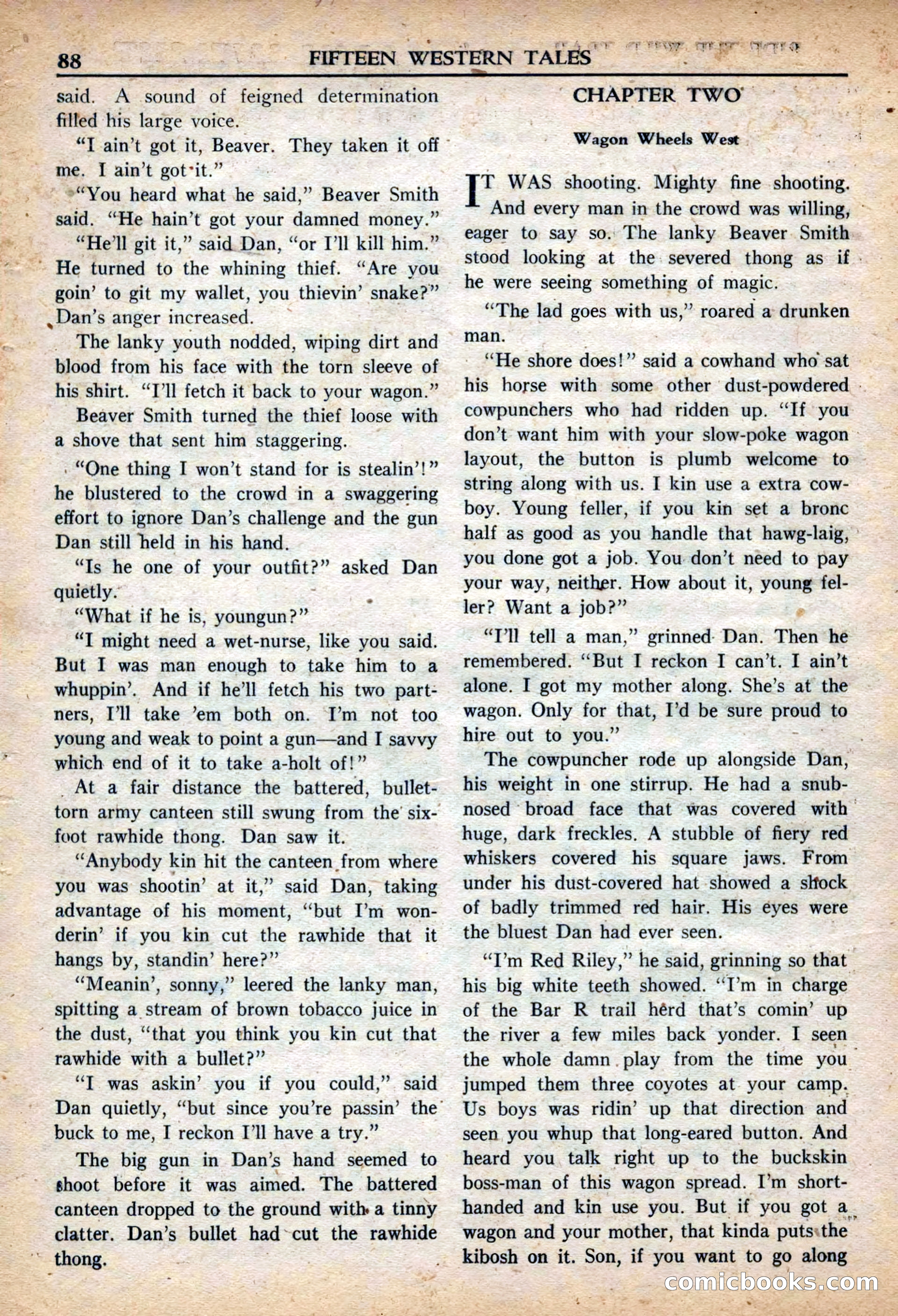 Fifteen Western Tales, March 1954 — page 88 of 116