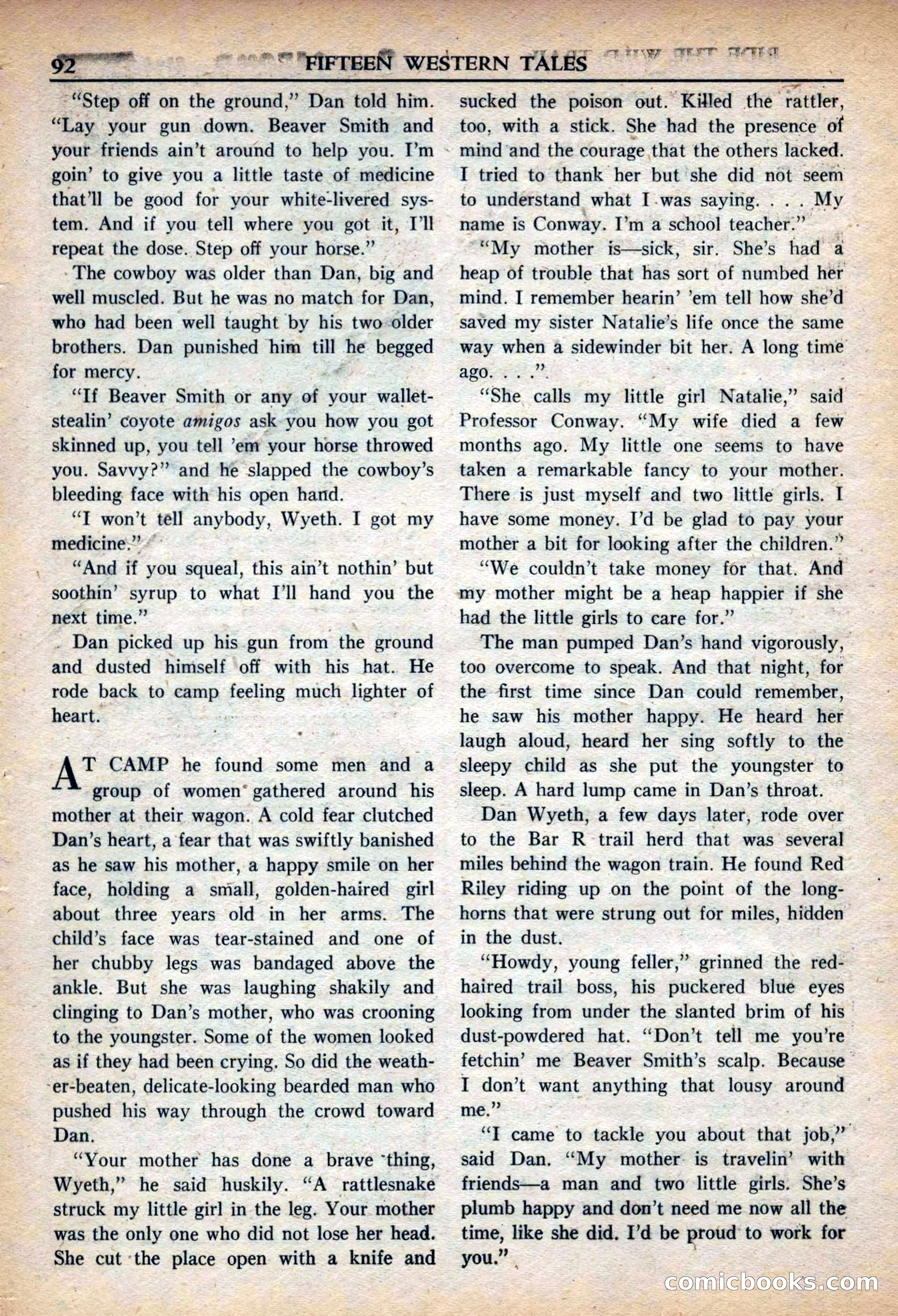 Fifteen Western Tales, March 1954 — page 92 of 116