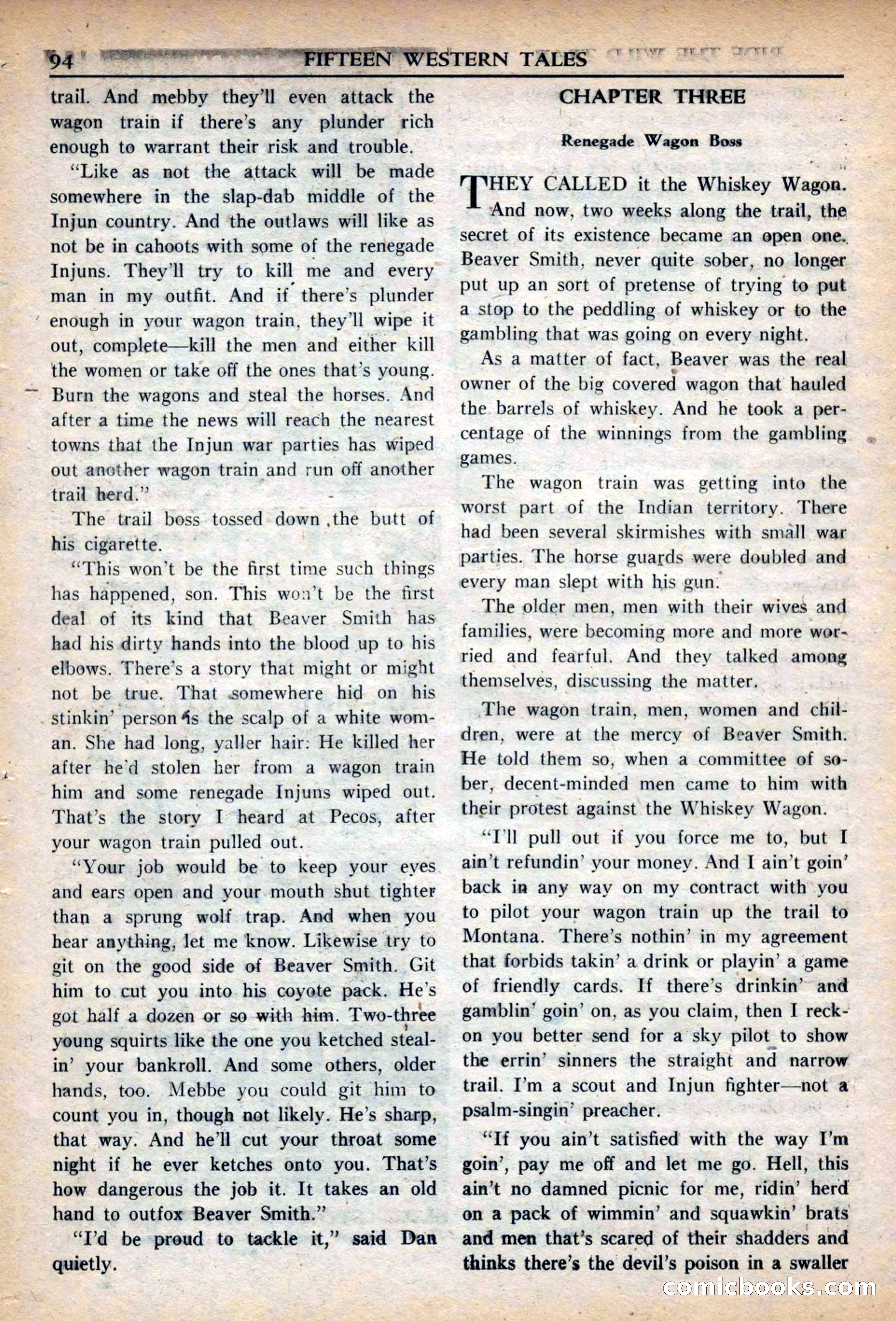 Fifteen Western Tales, March 1954 — page 94 of 116