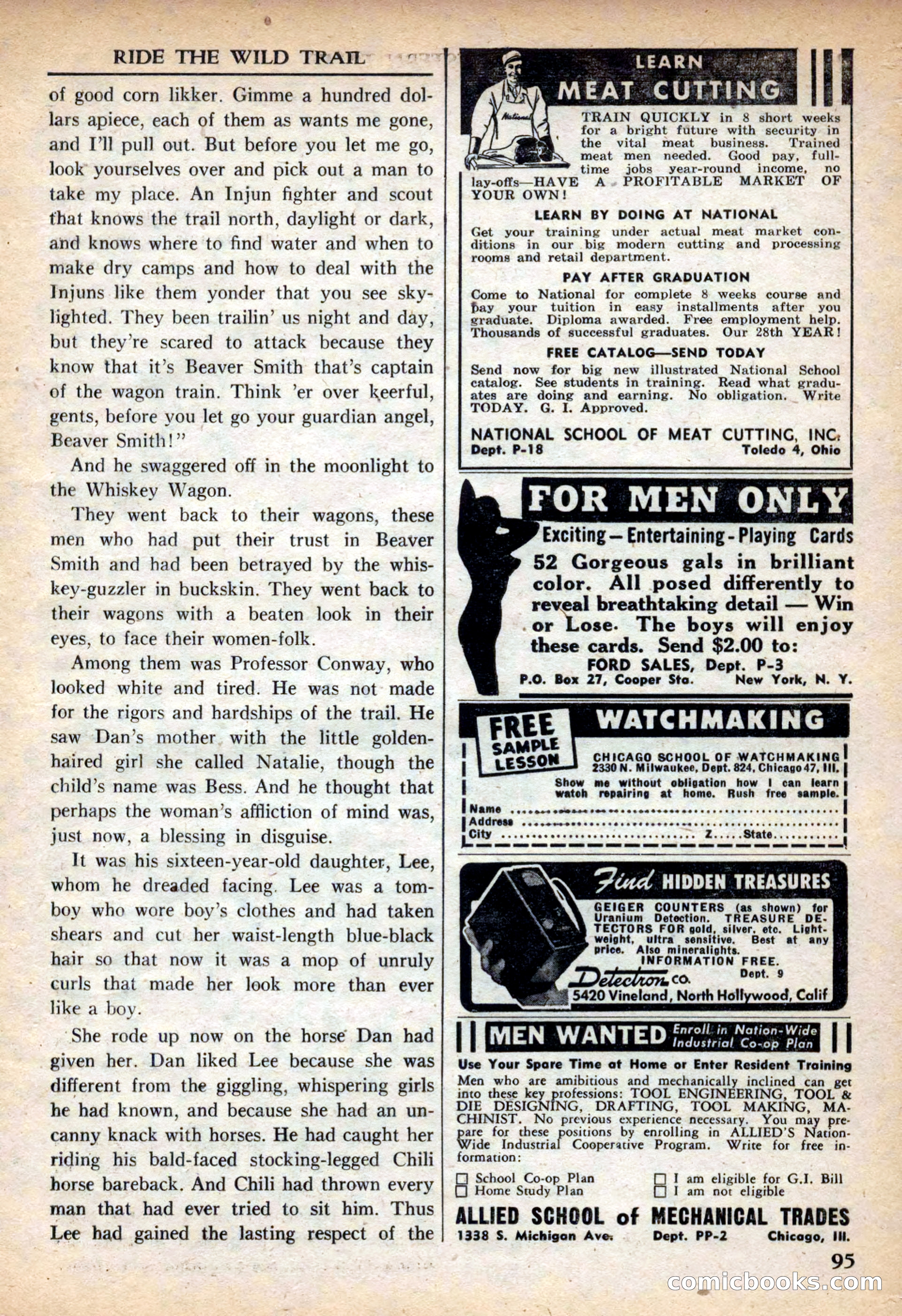 Fifteen Western Tales, March 1954 — page 95 of 116