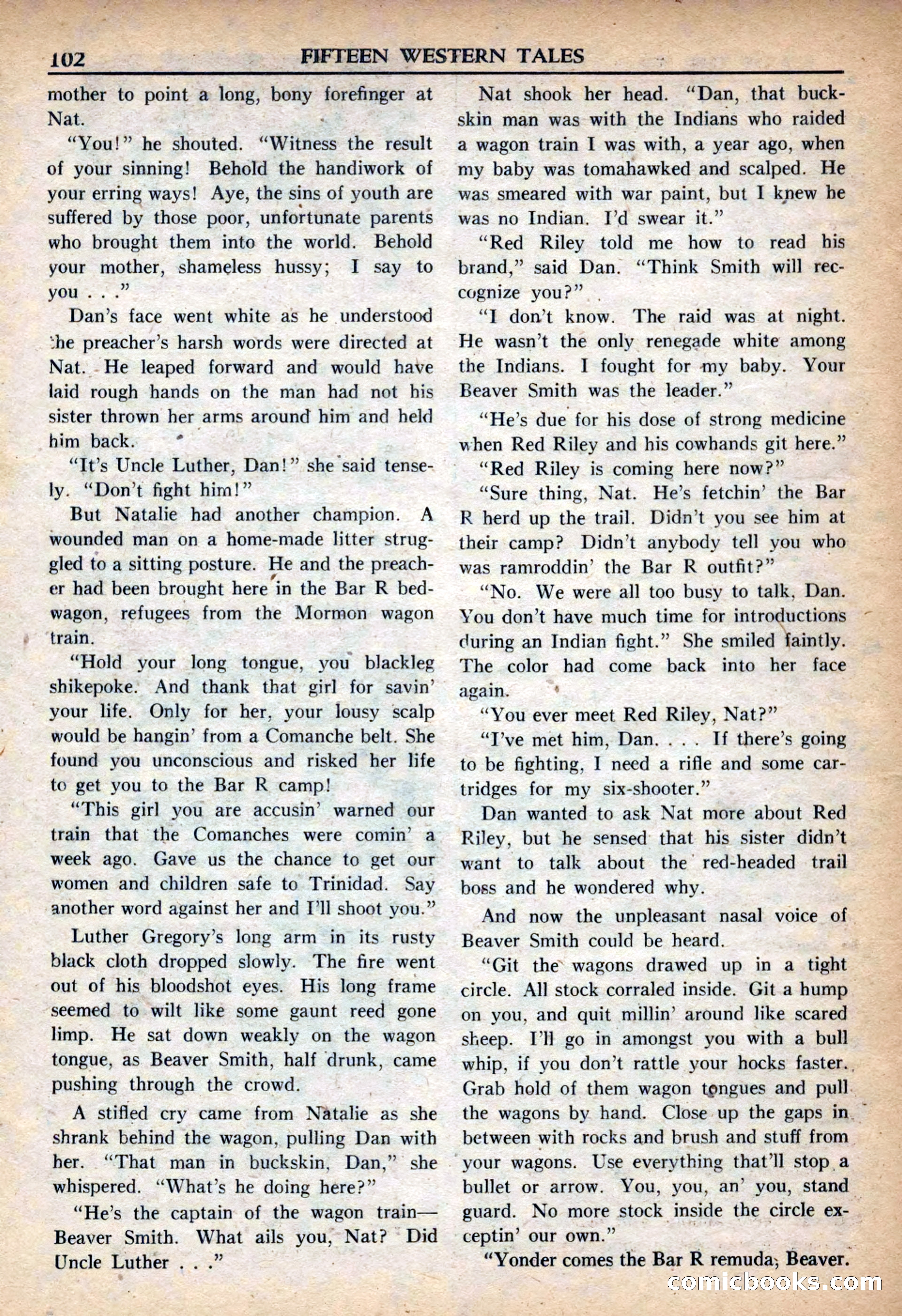 Fifteen Western Tales, March 1954 — page 102 of 116