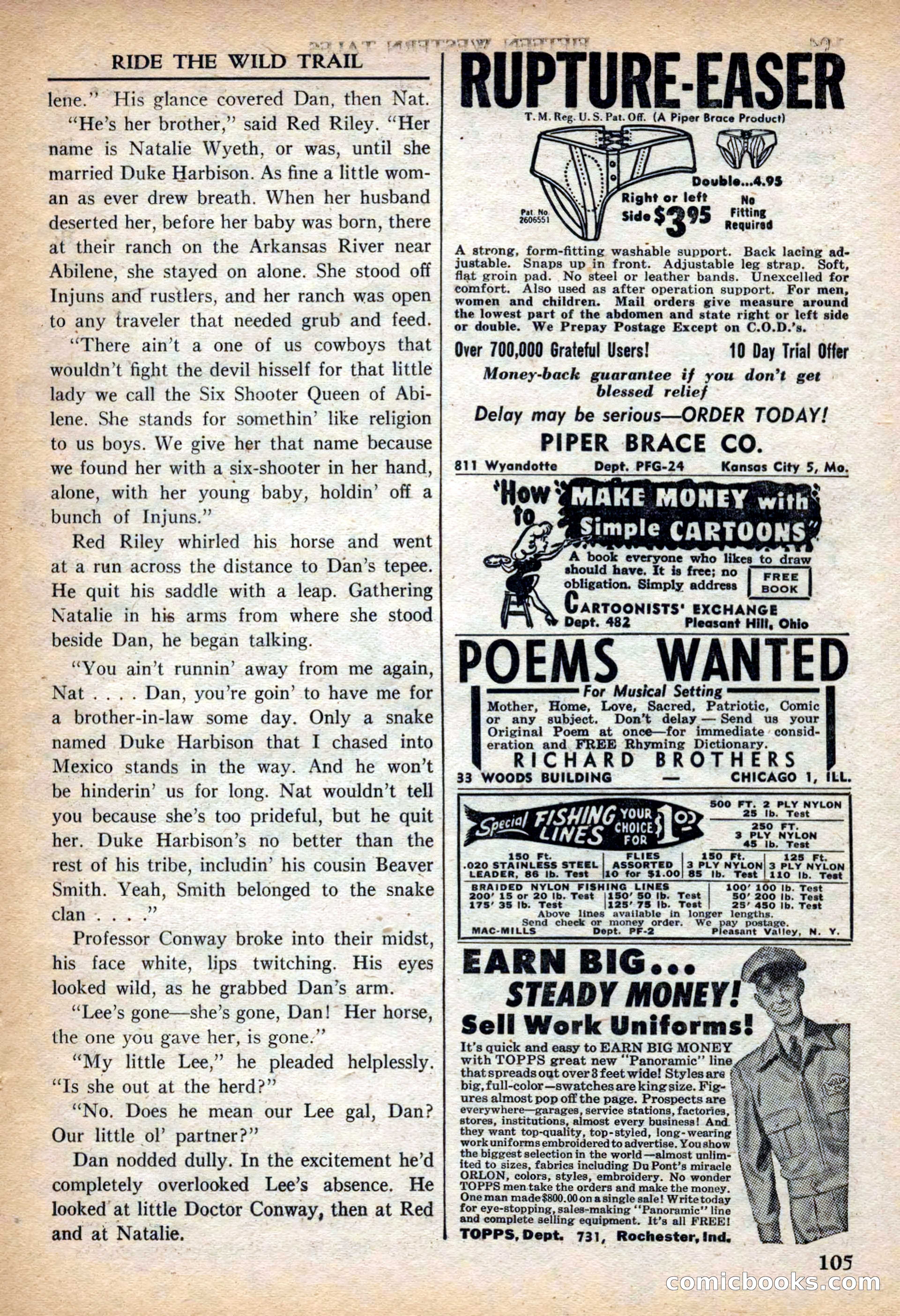 Fifteen Western Tales, March 1954 — page 105 of 116