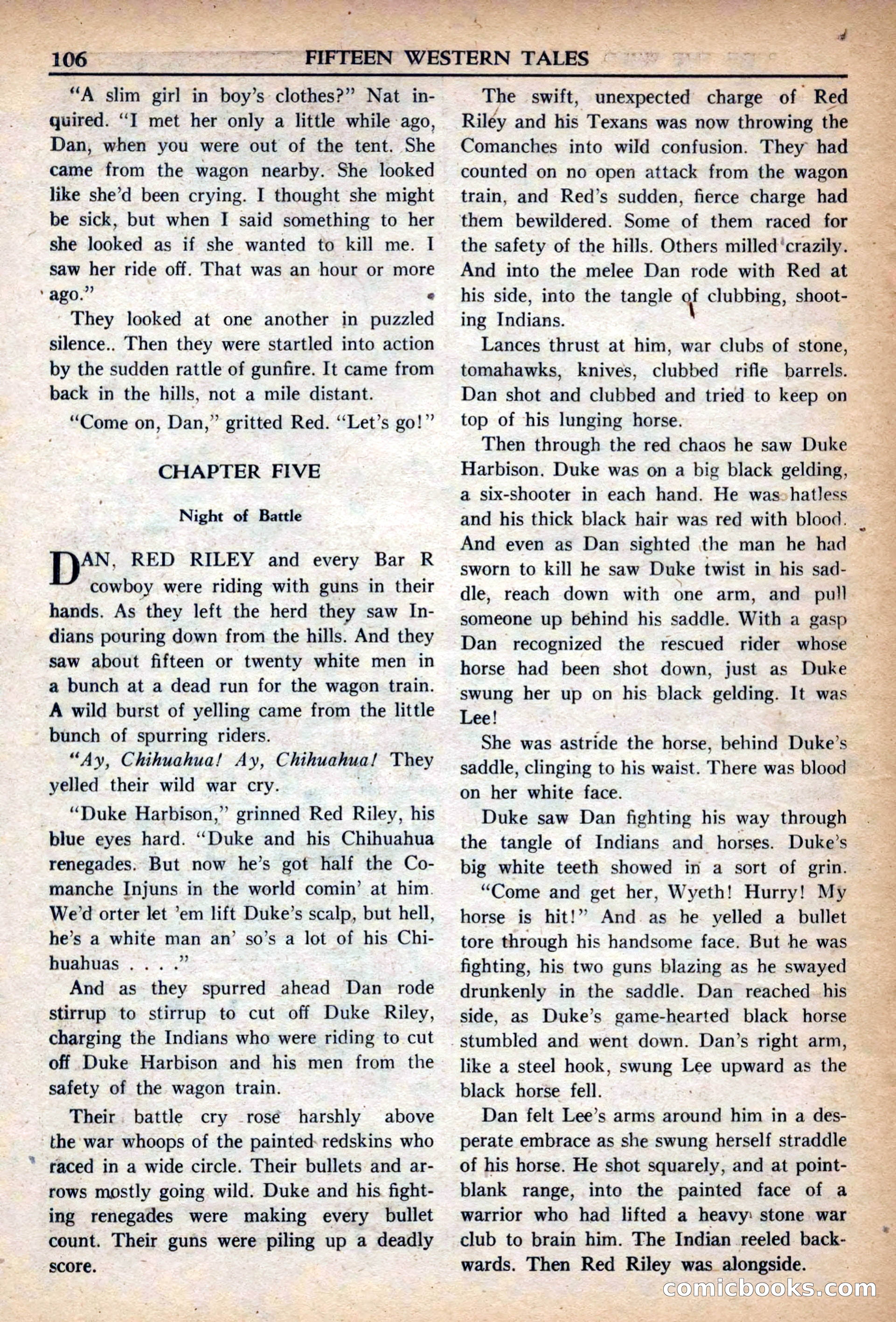 Fifteen Western Tales, March 1954 — page 106 of 116