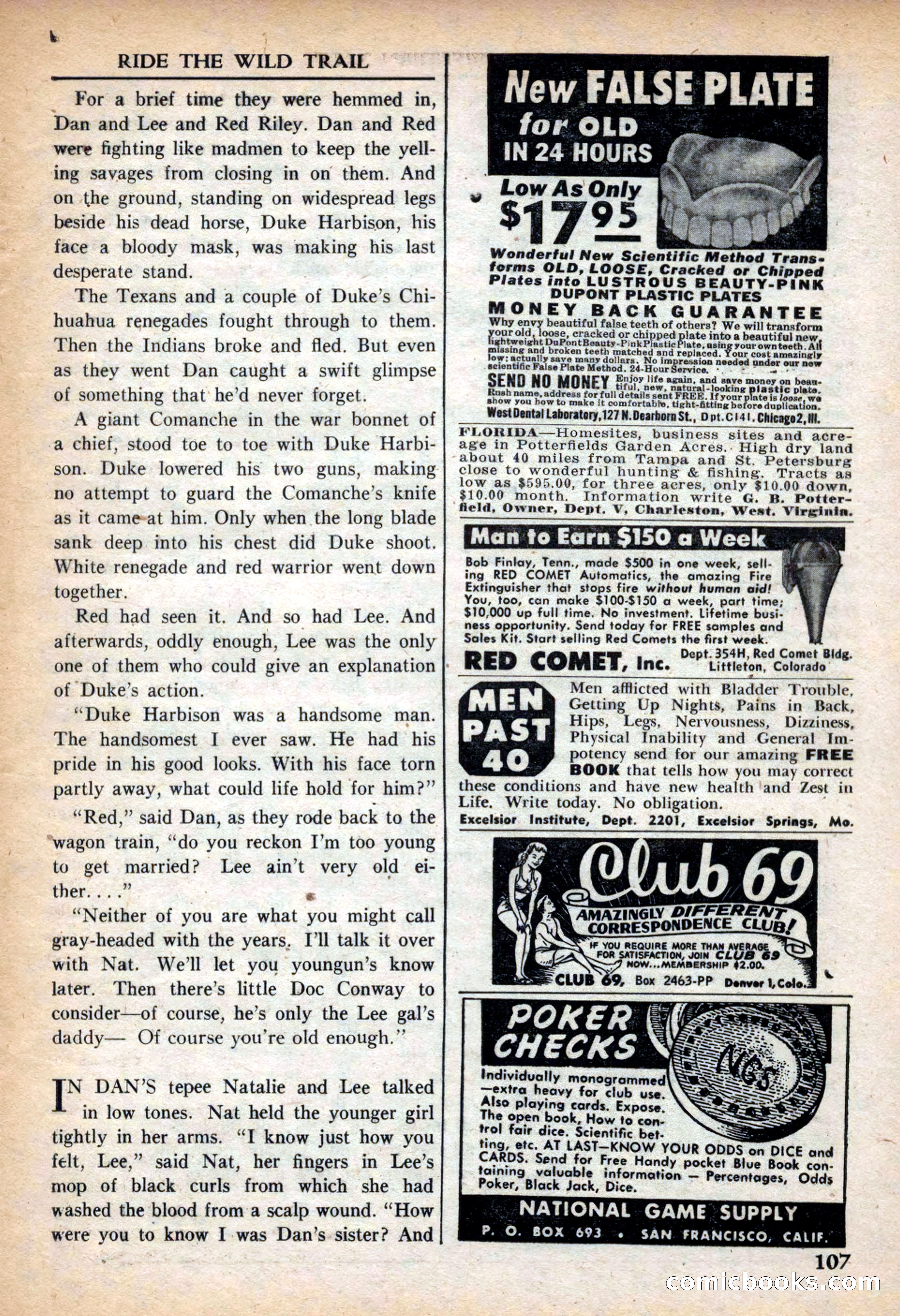 Fifteen Western Tales, March 1954 — page 107 of 116