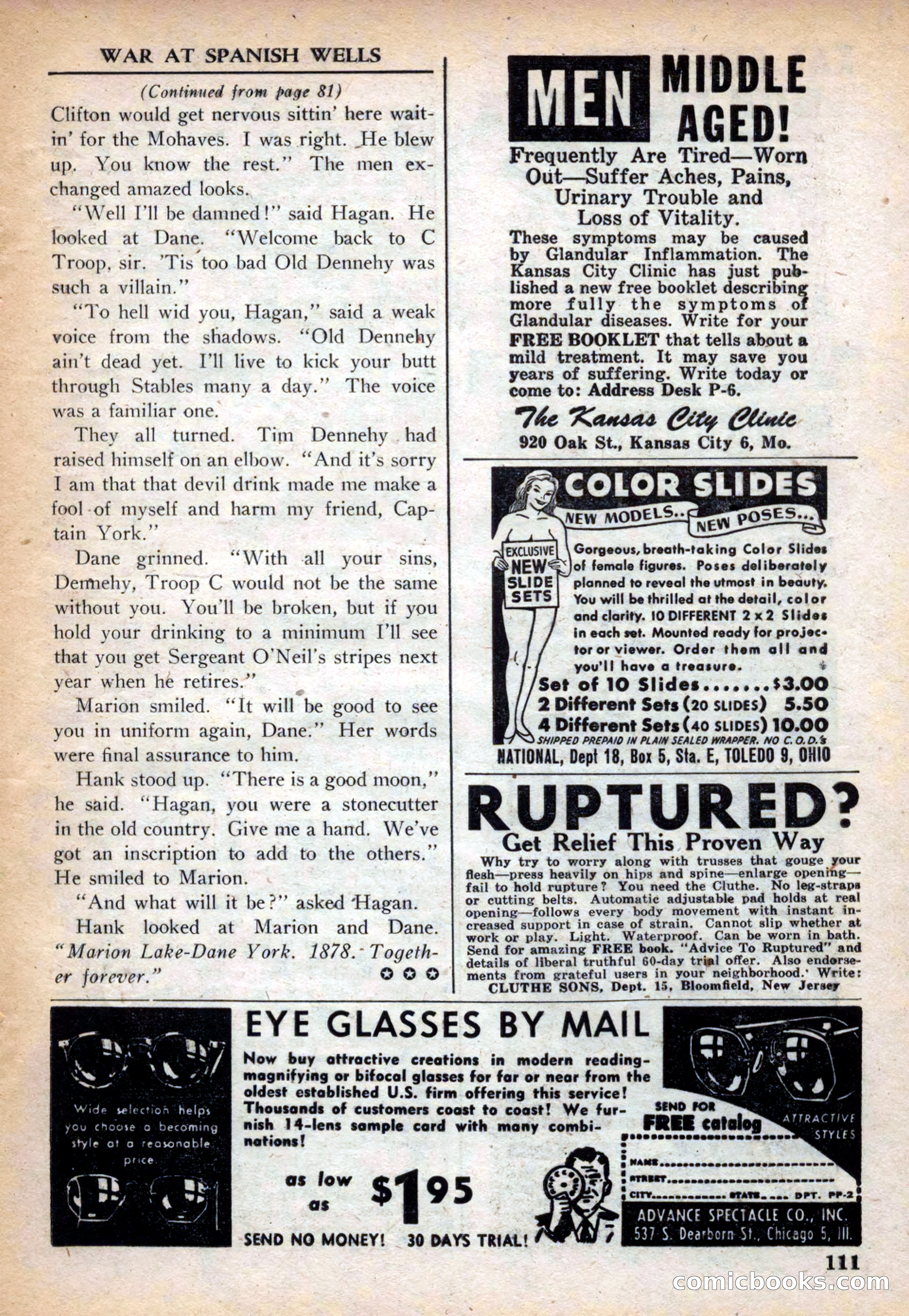 Fifteen Western Tales, March 1954 — page 111 of 116