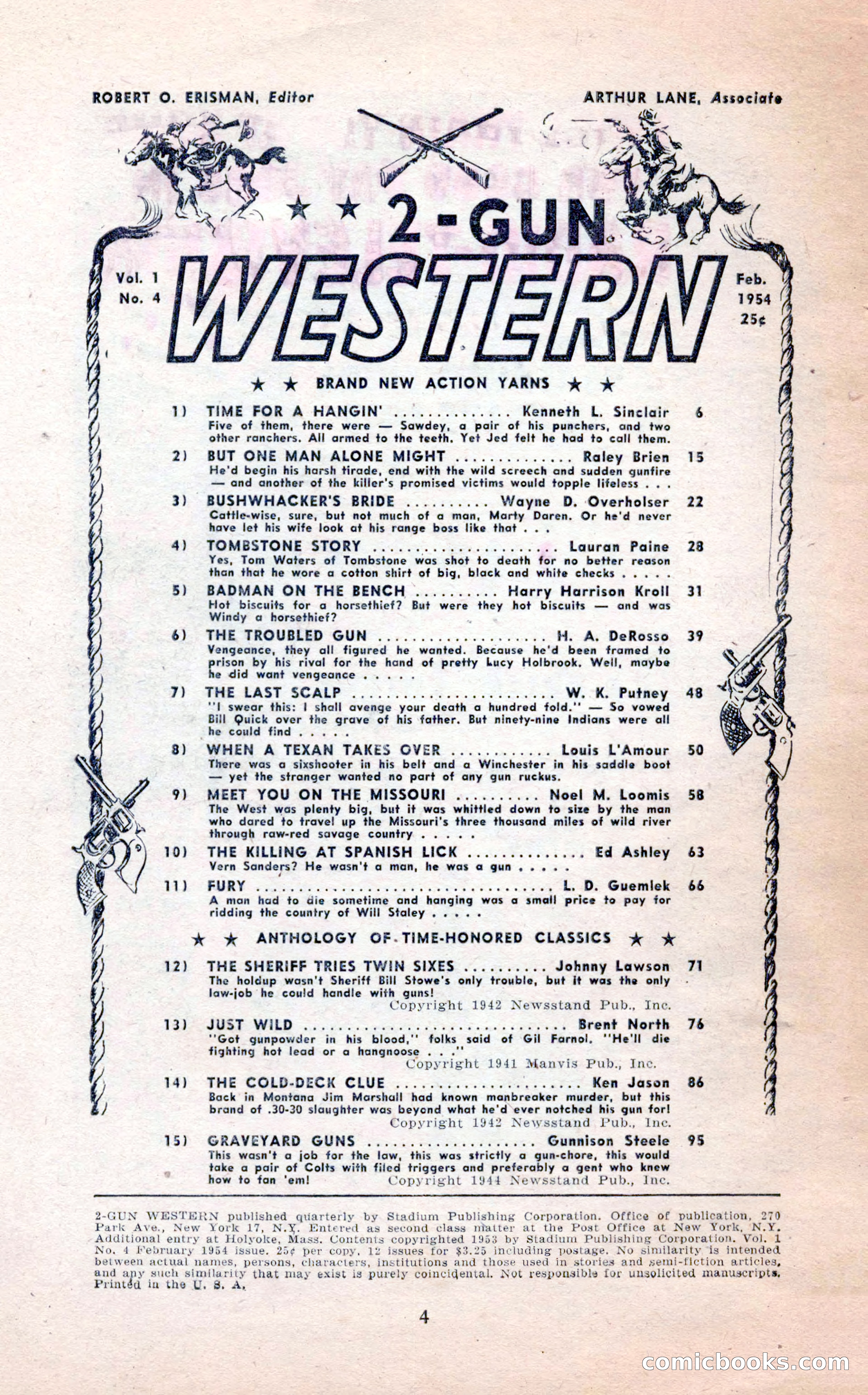 2-Gun Western, February 1954 — page 4 of 100