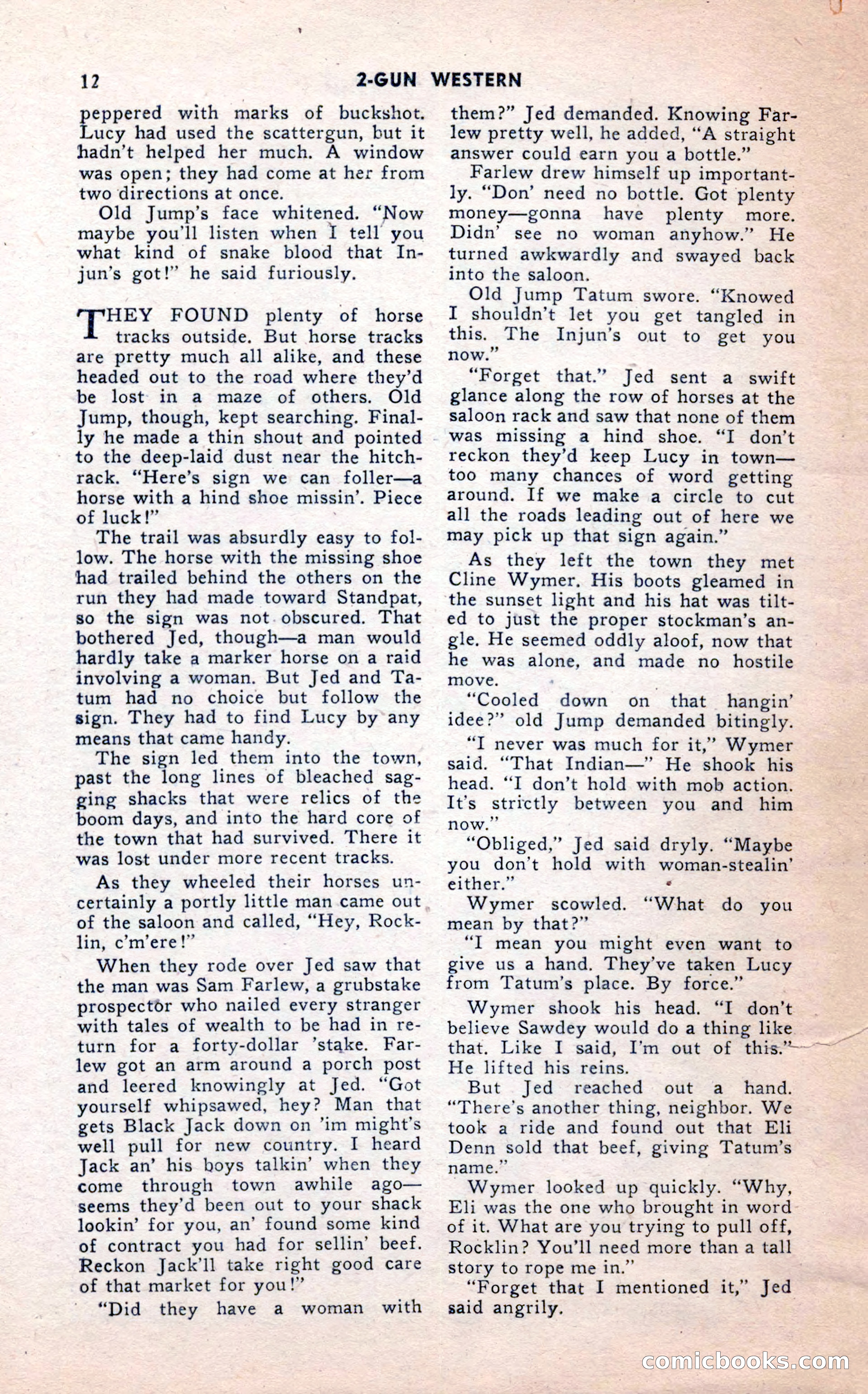 2-Gun Western, February 1954 — page 12 of 100