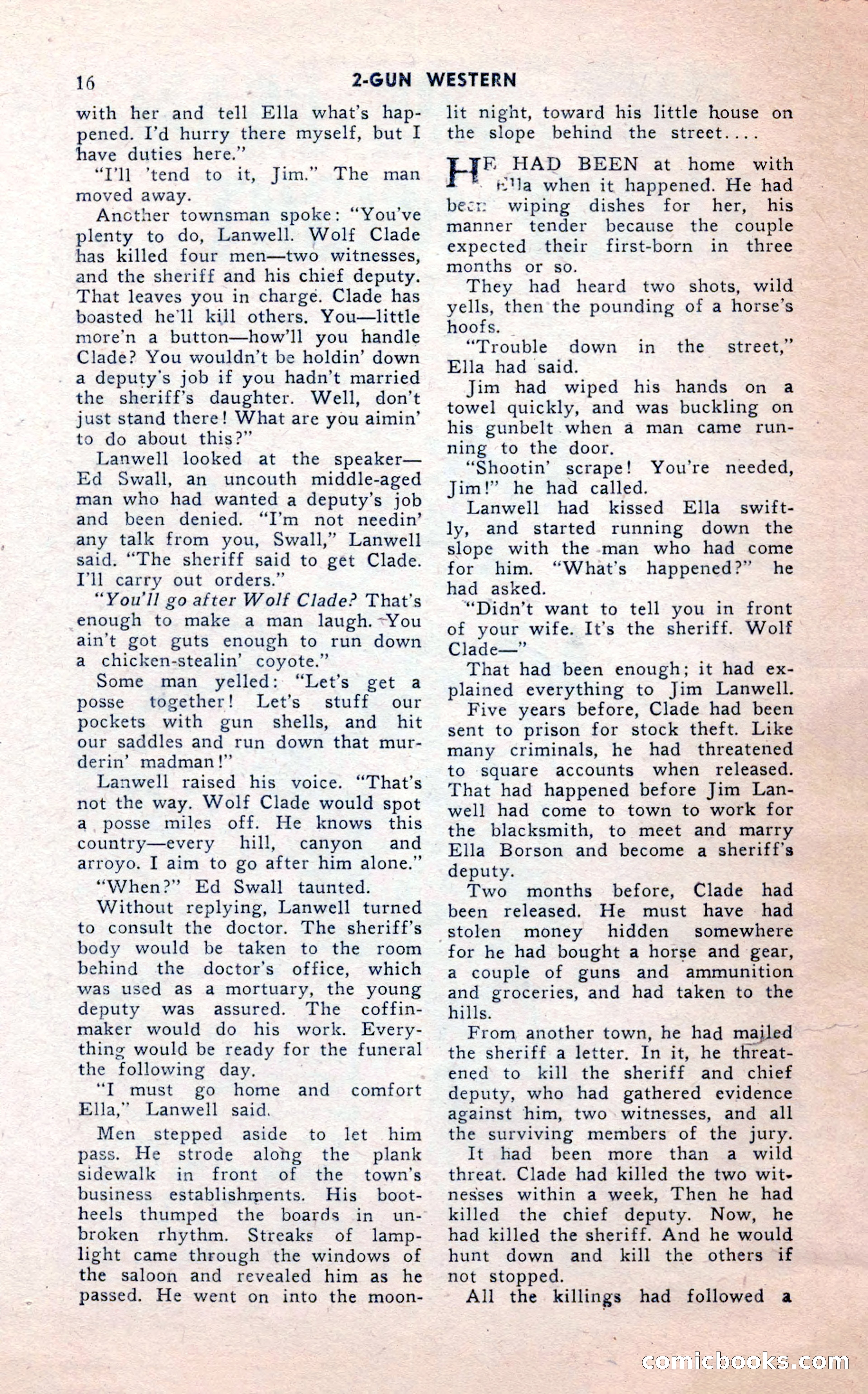 2-Gun Western, February 1954 — page 16 of 100