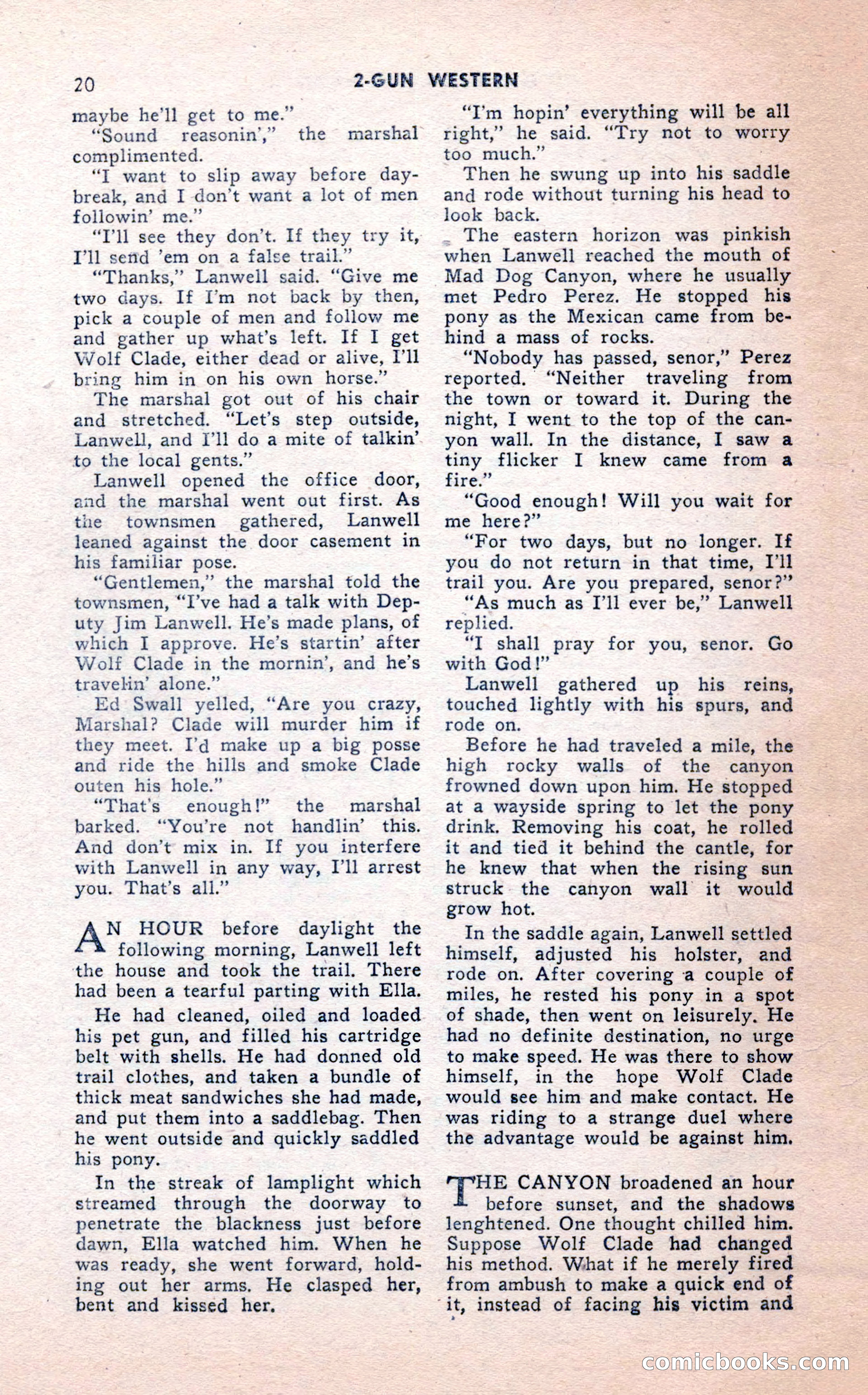 2-Gun Western, February 1954 — page 20 of 100