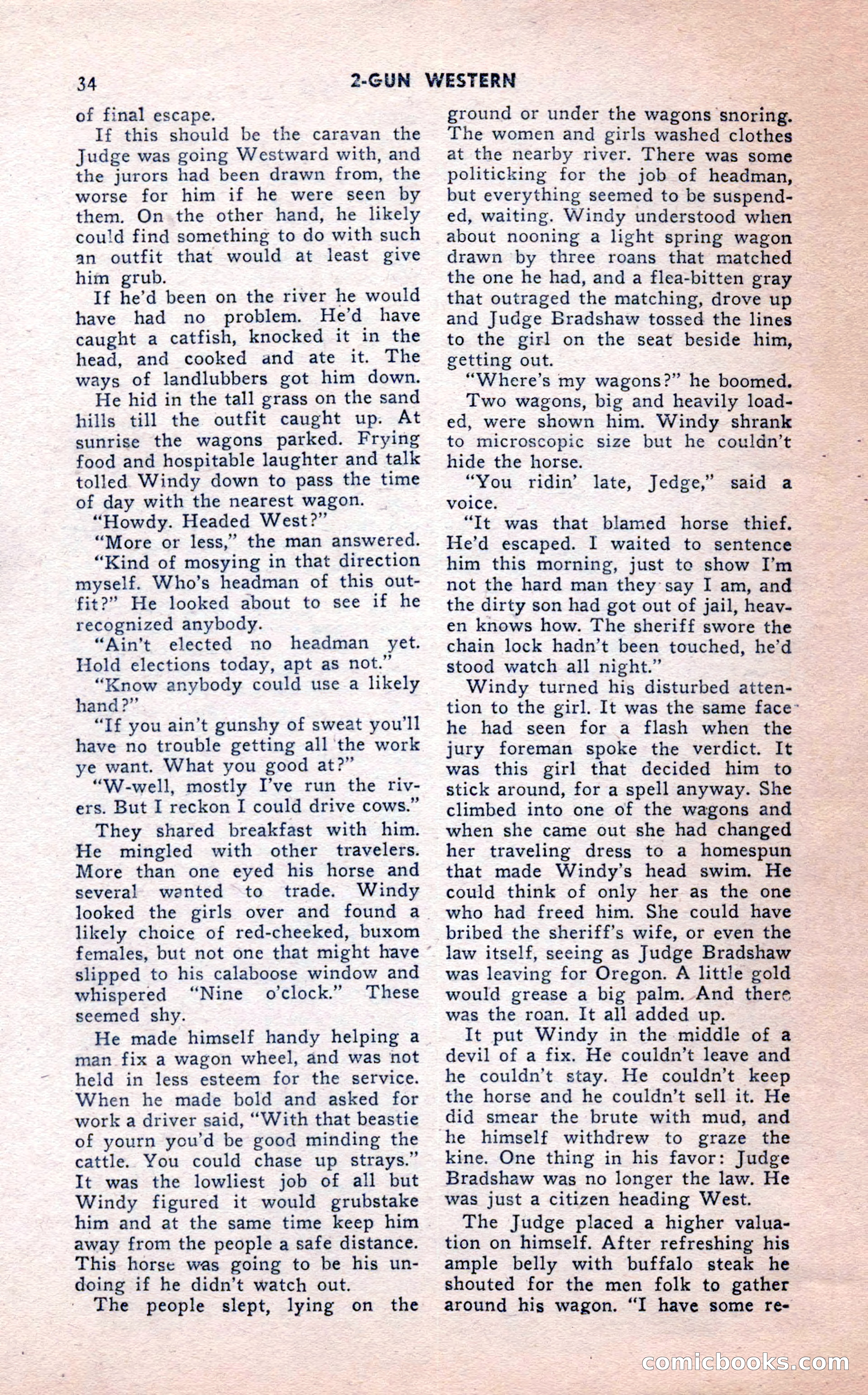 2-Gun Western, February 1954 — page 34 of 100