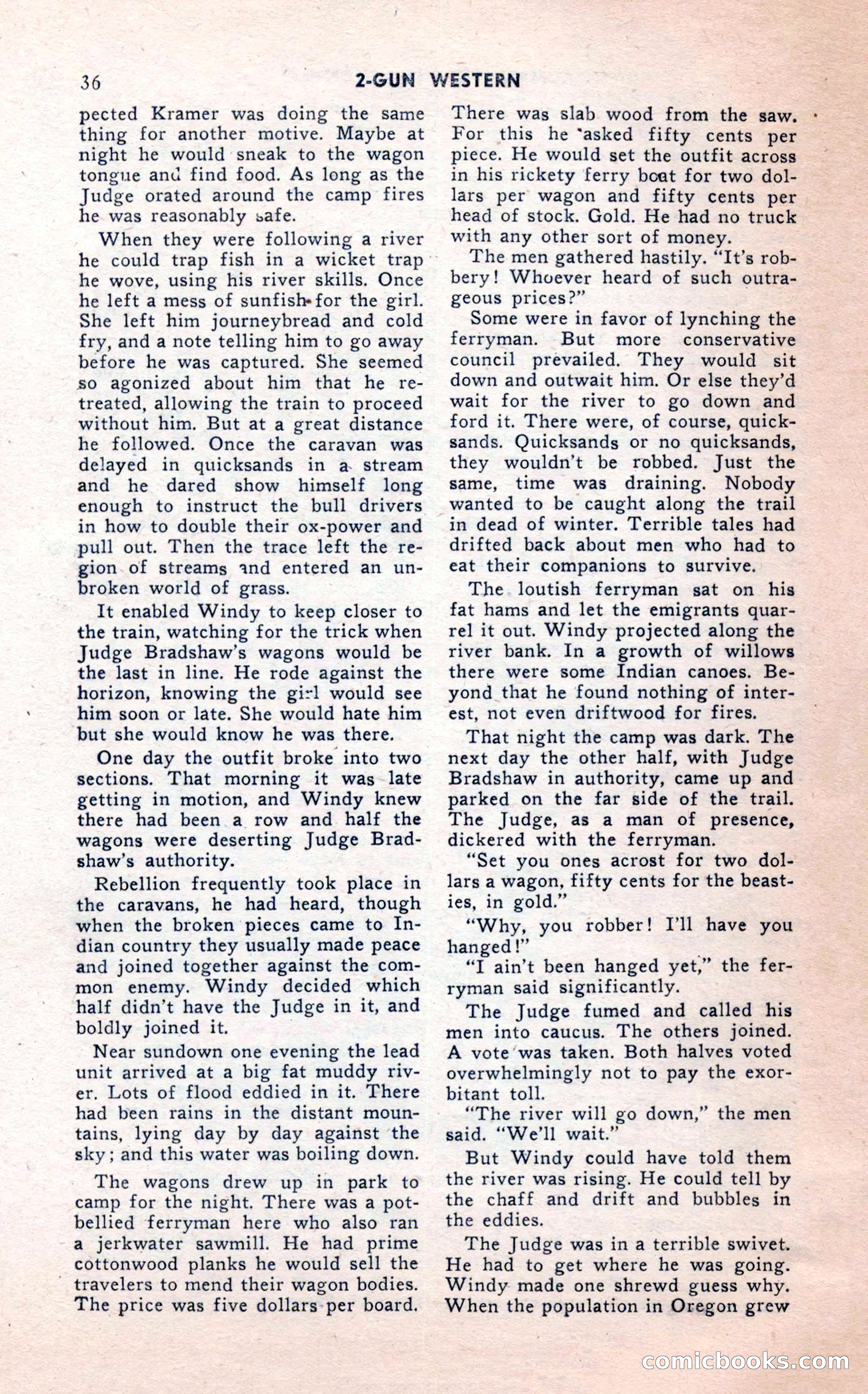 2-Gun Western, February 1954 — page 36 of 100