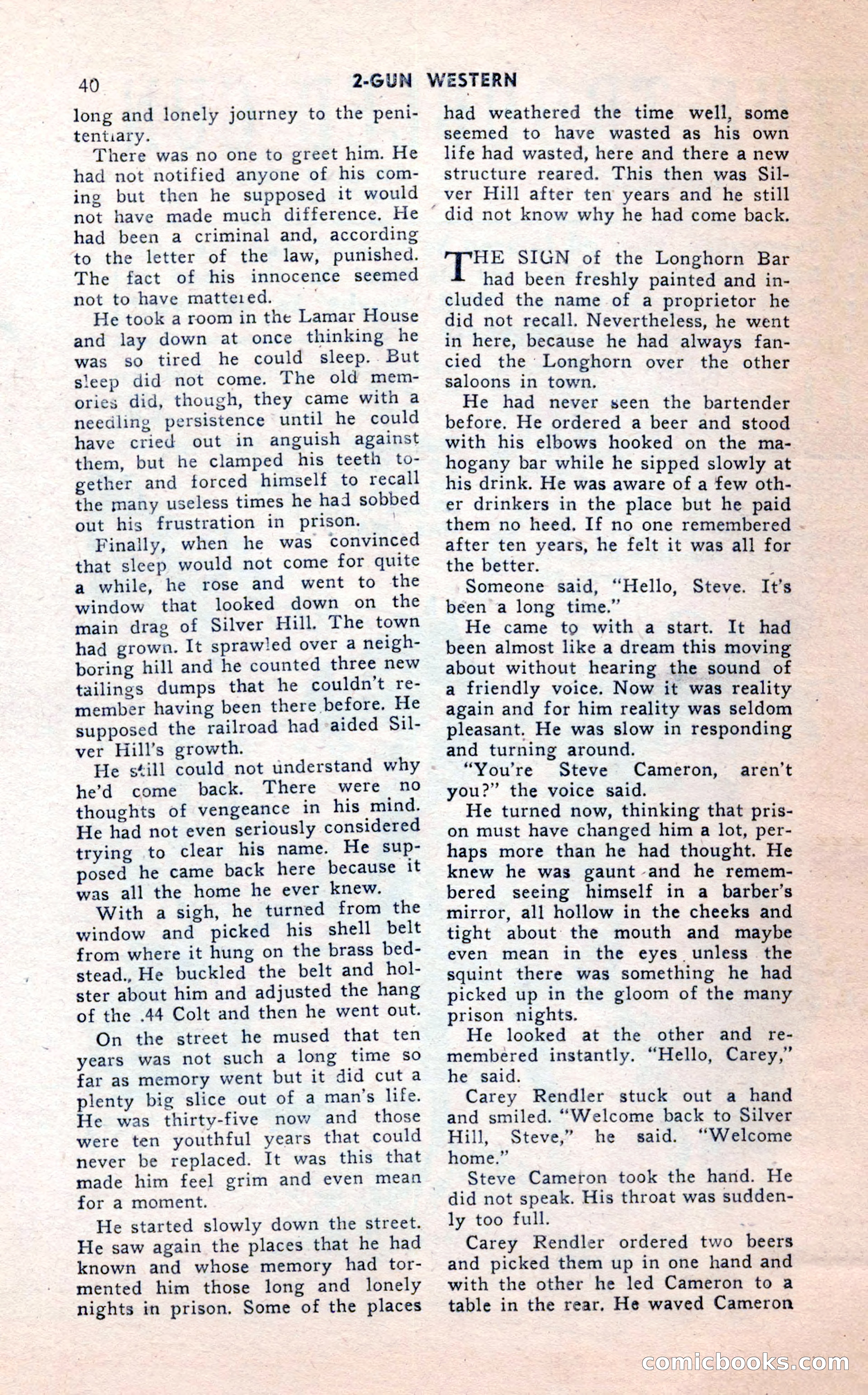 2-Gun Western, February 1954 — page 40 of 100
