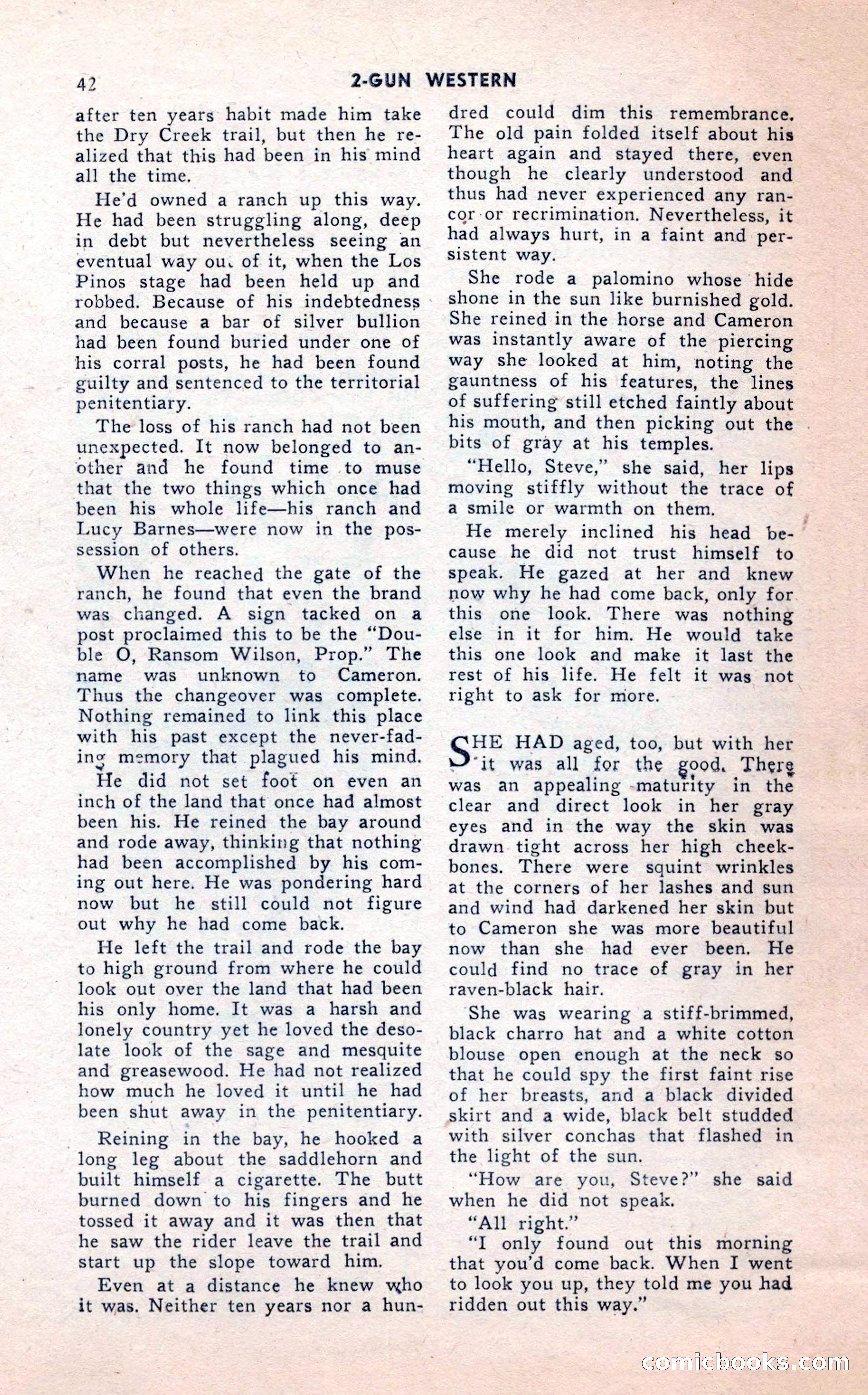 2-Gun Western, February 1954 — page 42 of 100