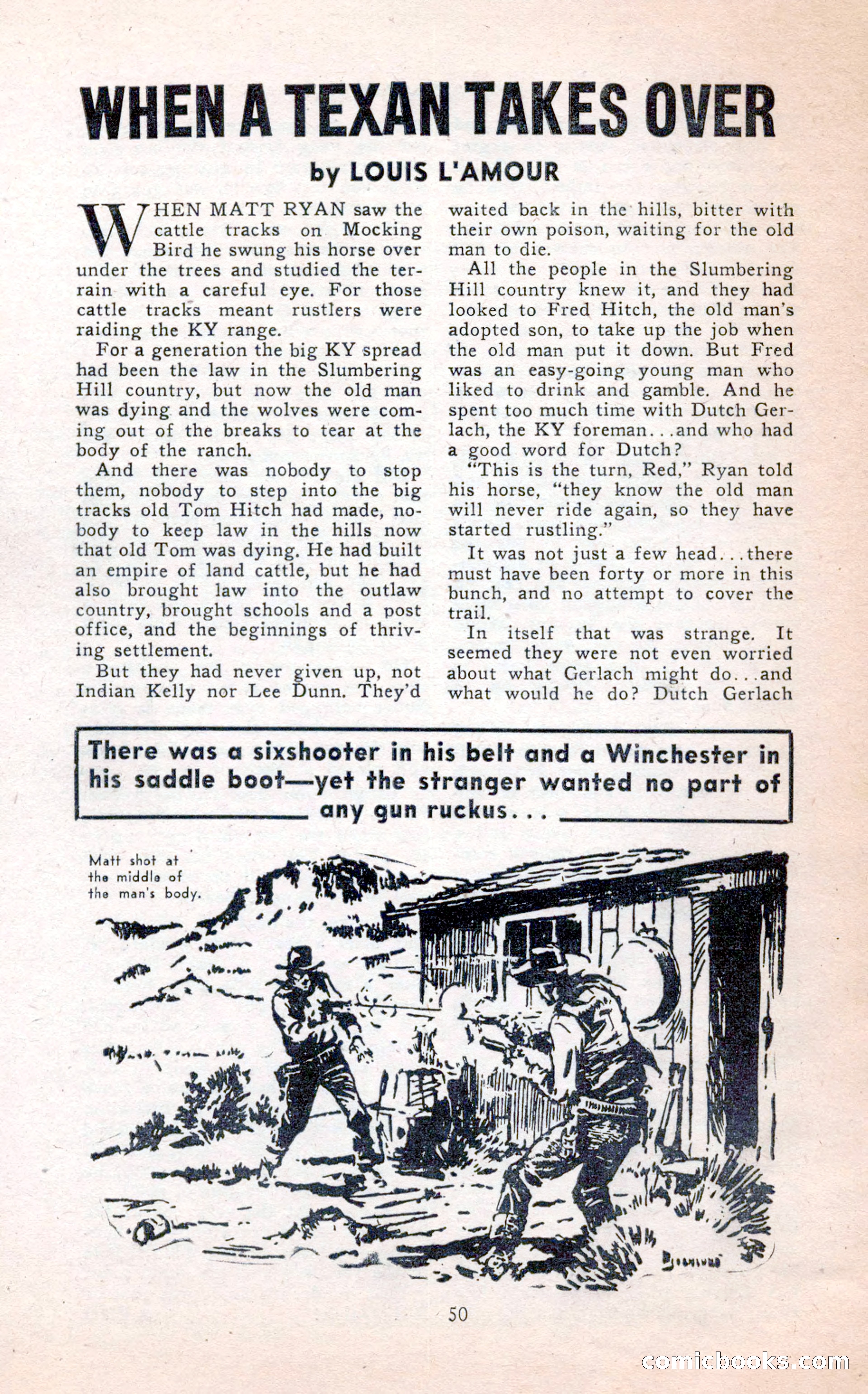 2-Gun Western, February 1954 — page 50 of 100
