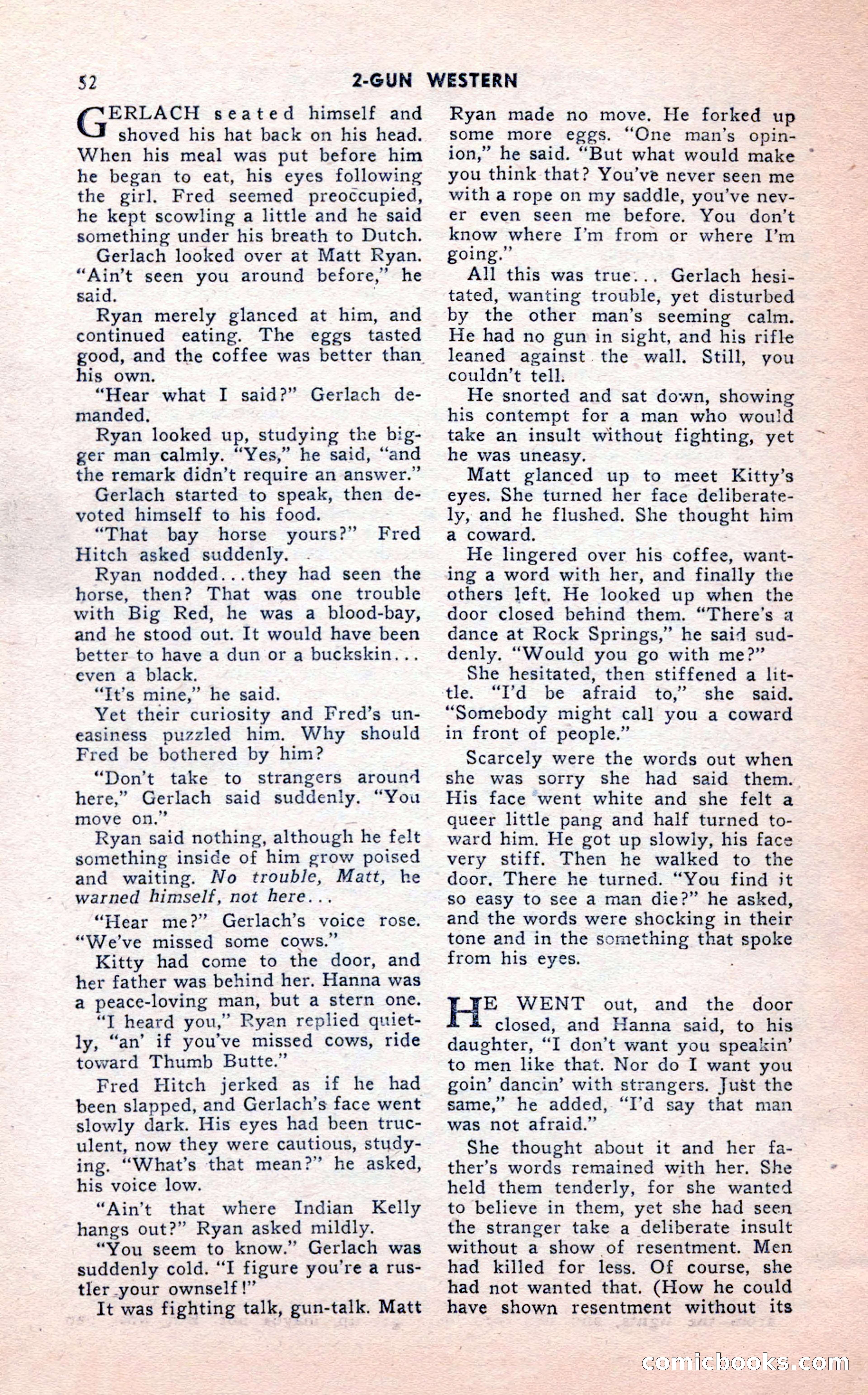 2-Gun Western, February 1954 — page 52 of 100