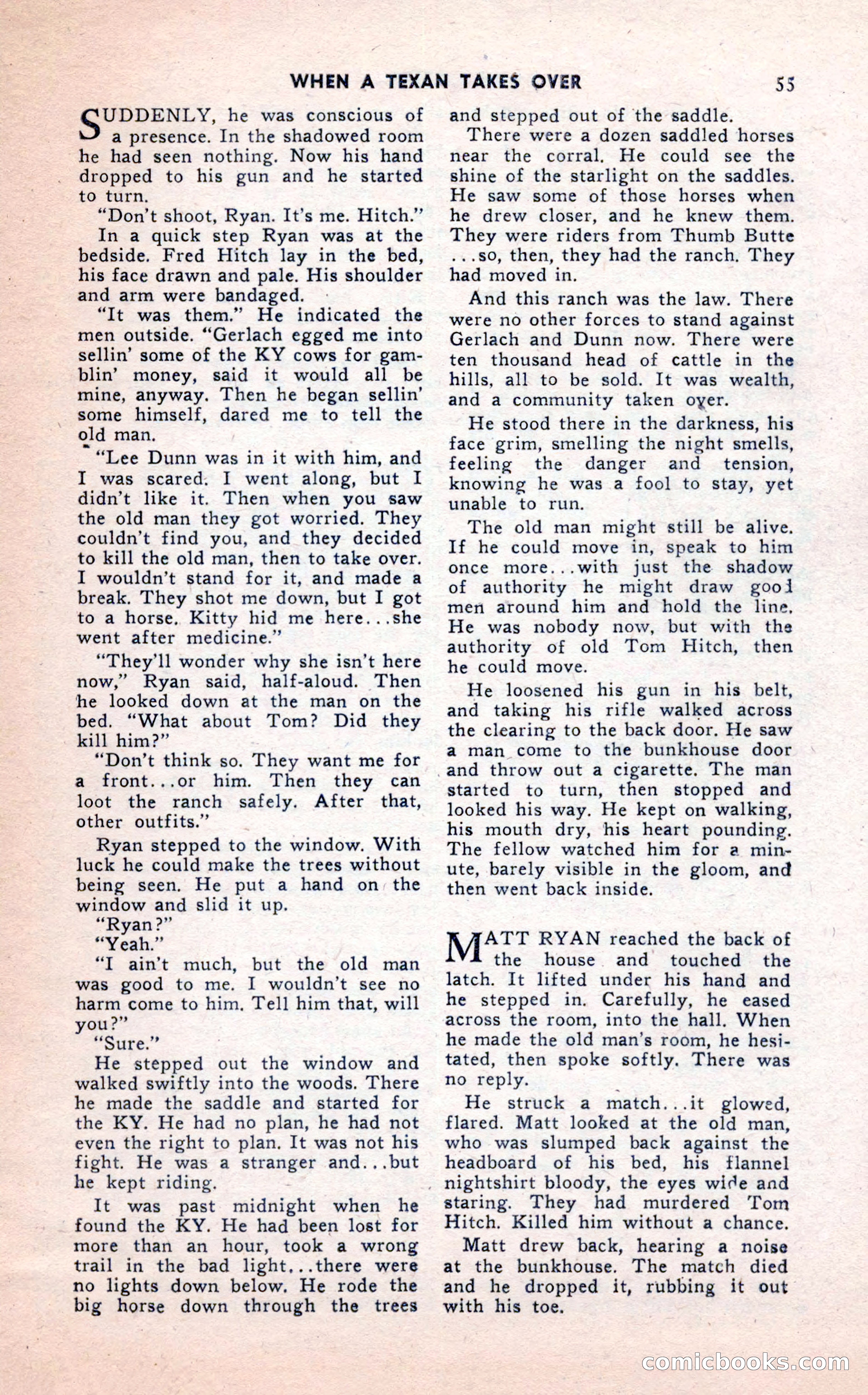 2-Gun Western, February 1954 — page 55 of 100