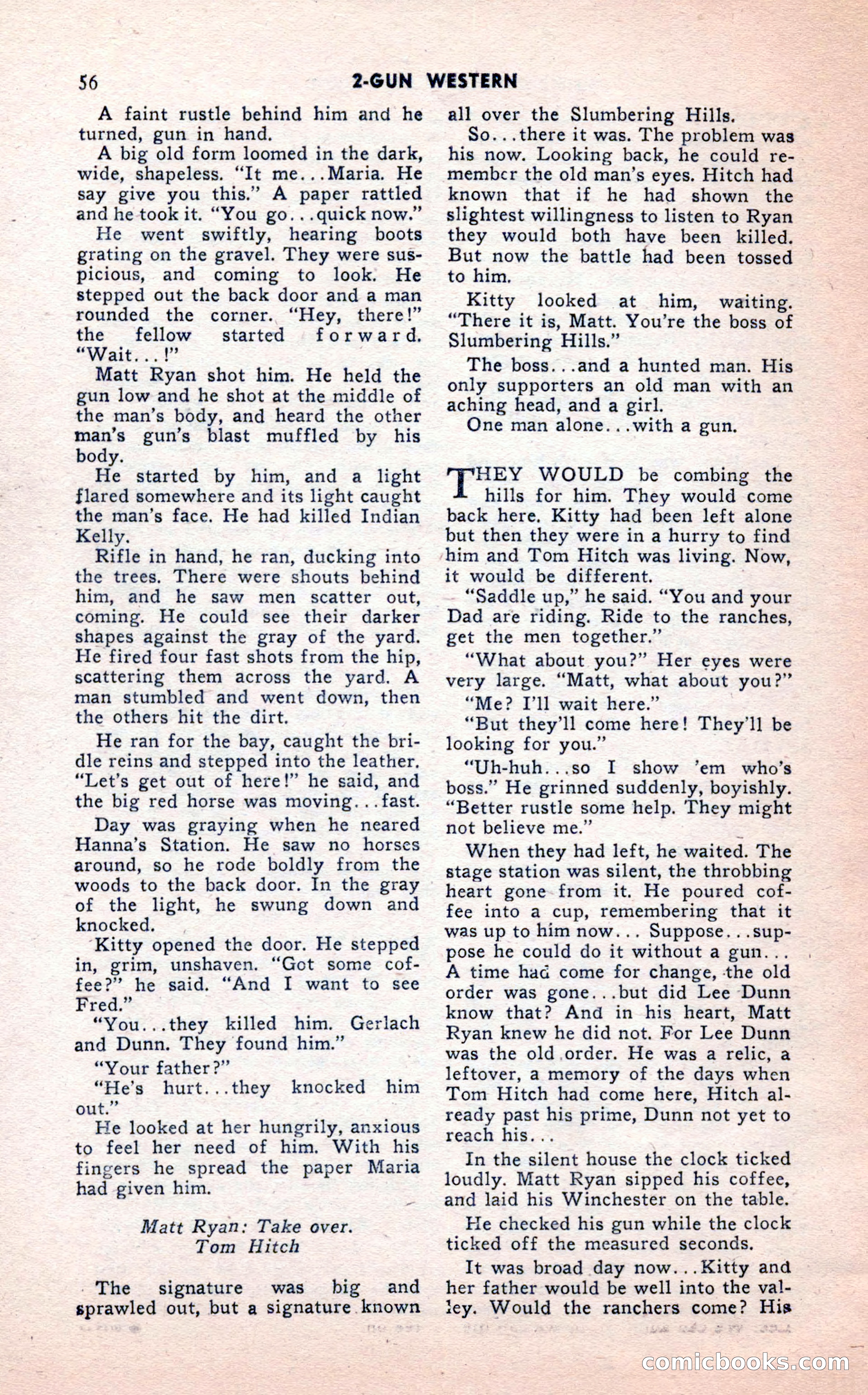 2-Gun Western, February 1954 — page 56 of 100