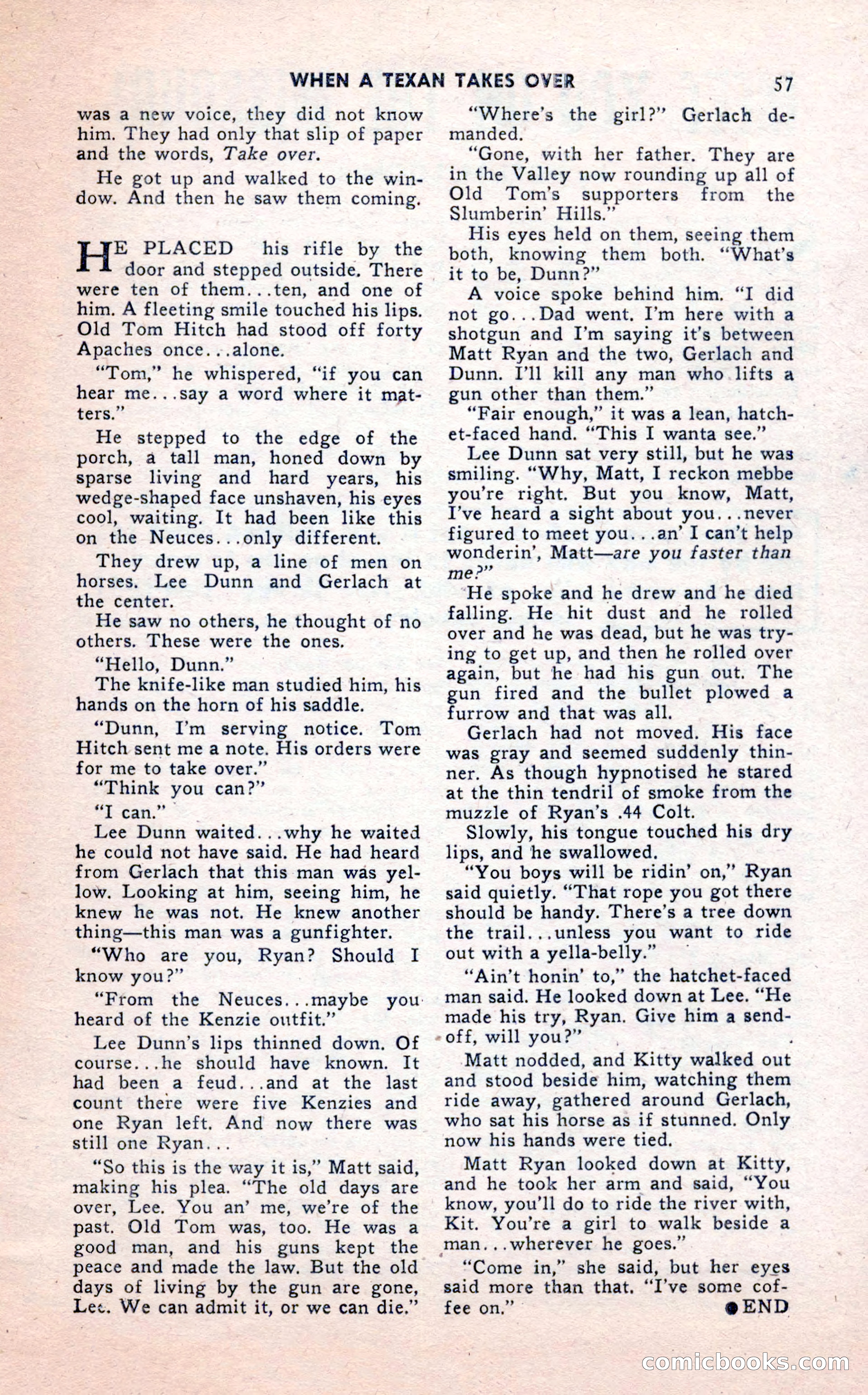 2-Gun Western, February 1954 — page 57 of 100