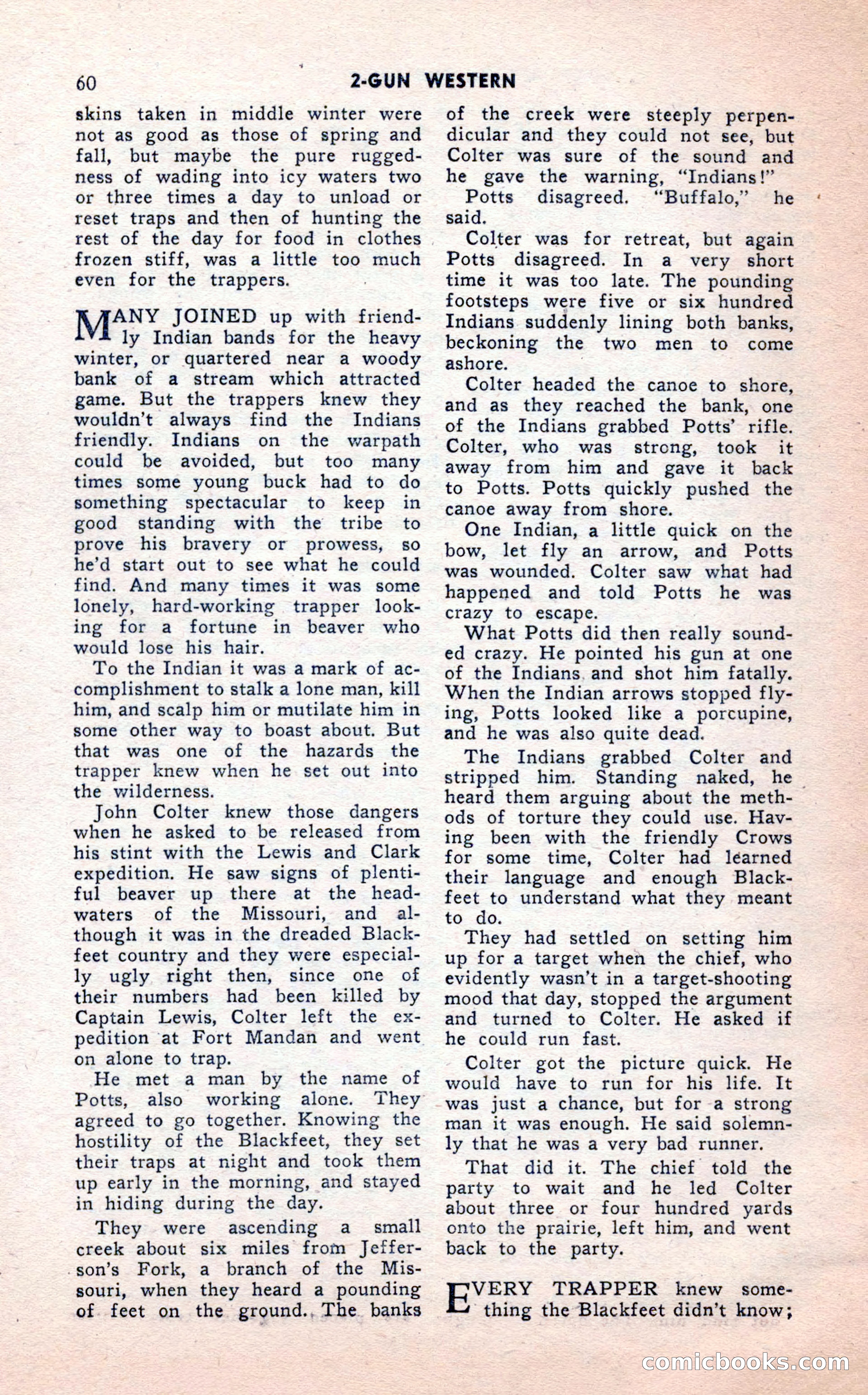 2-Gun Western, February 1954 — page 60 of 100