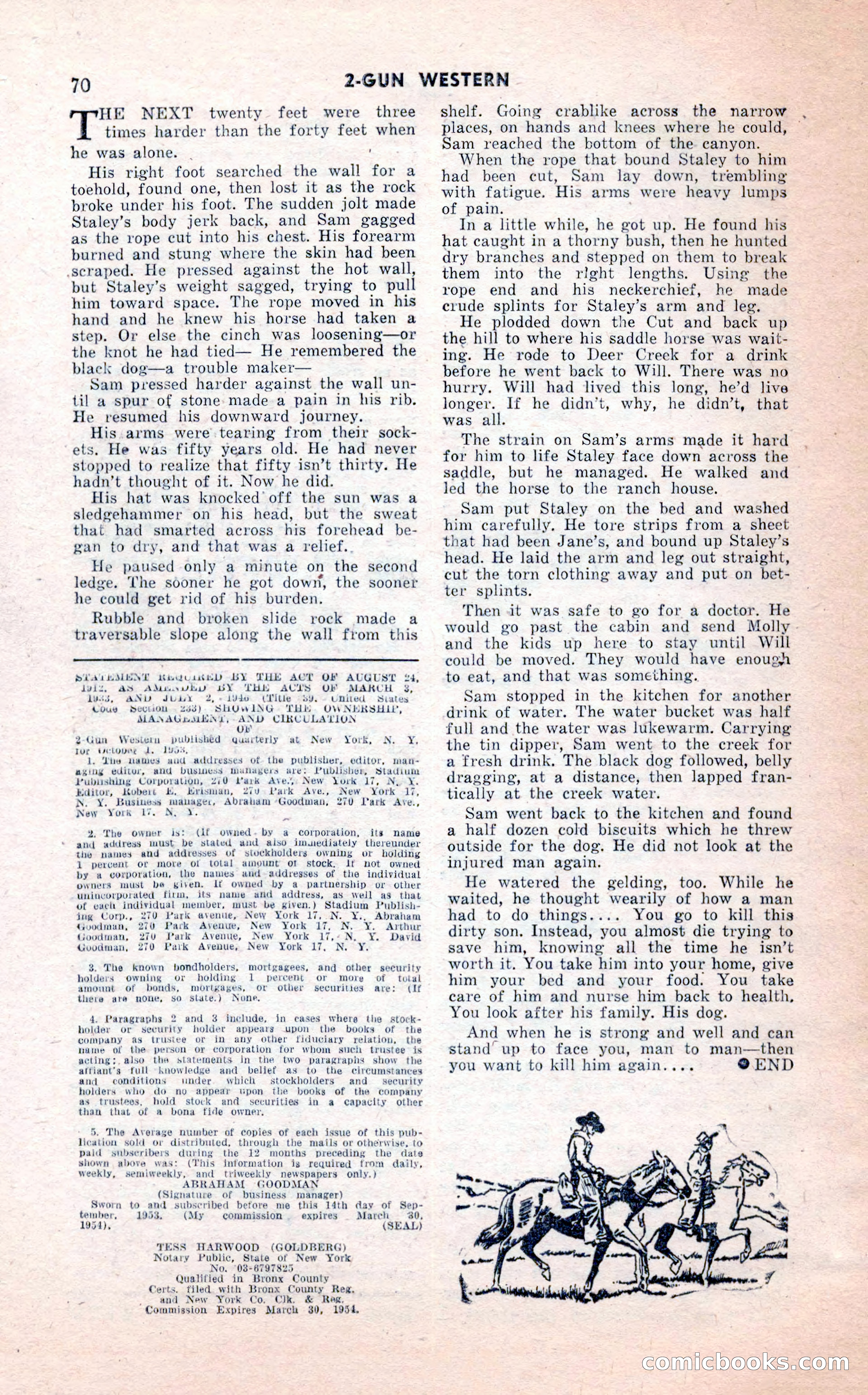 2-Gun Western, February 1954 — page 70 of 100