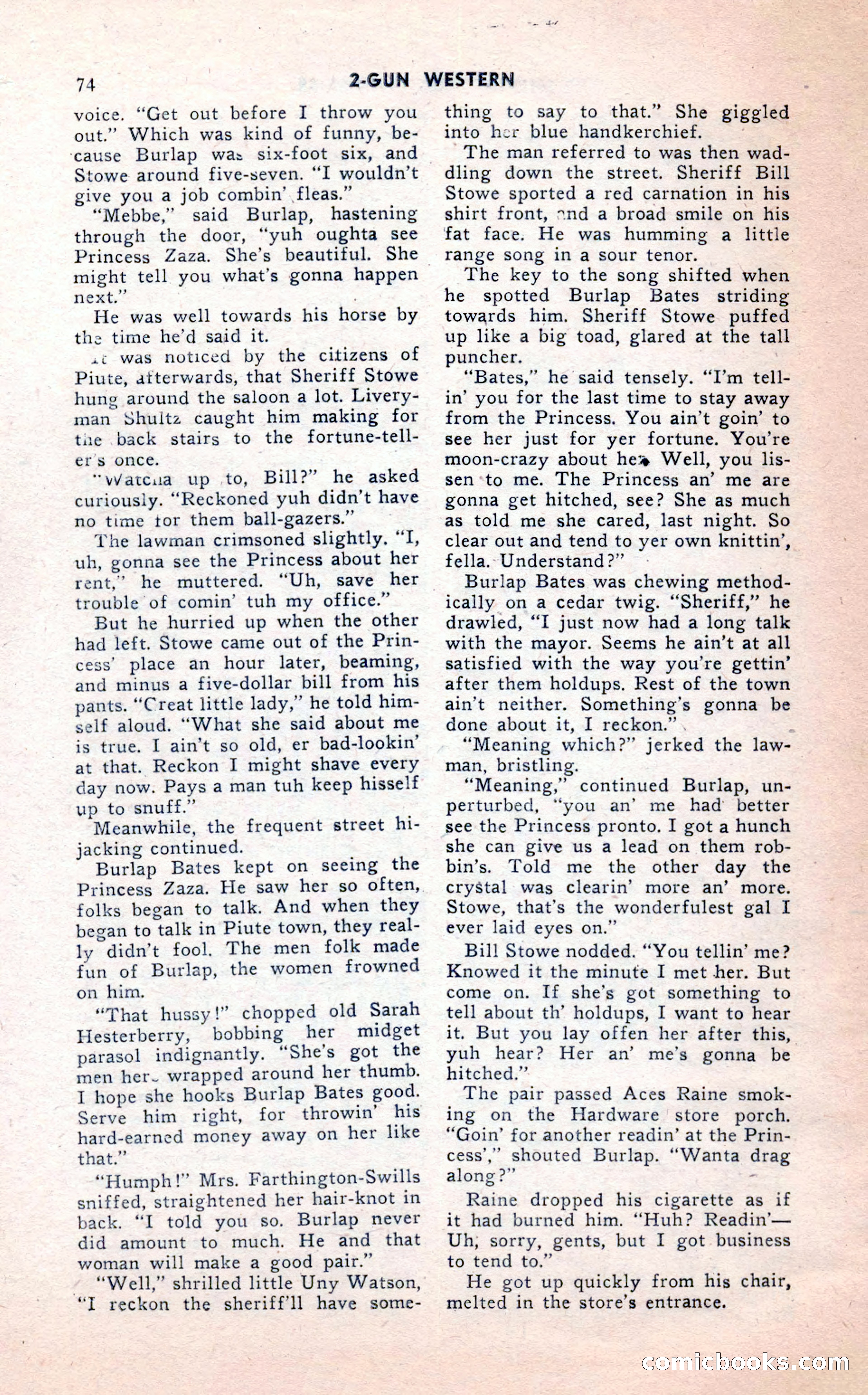 2-Gun Western, February 1954 — page 74 of 100