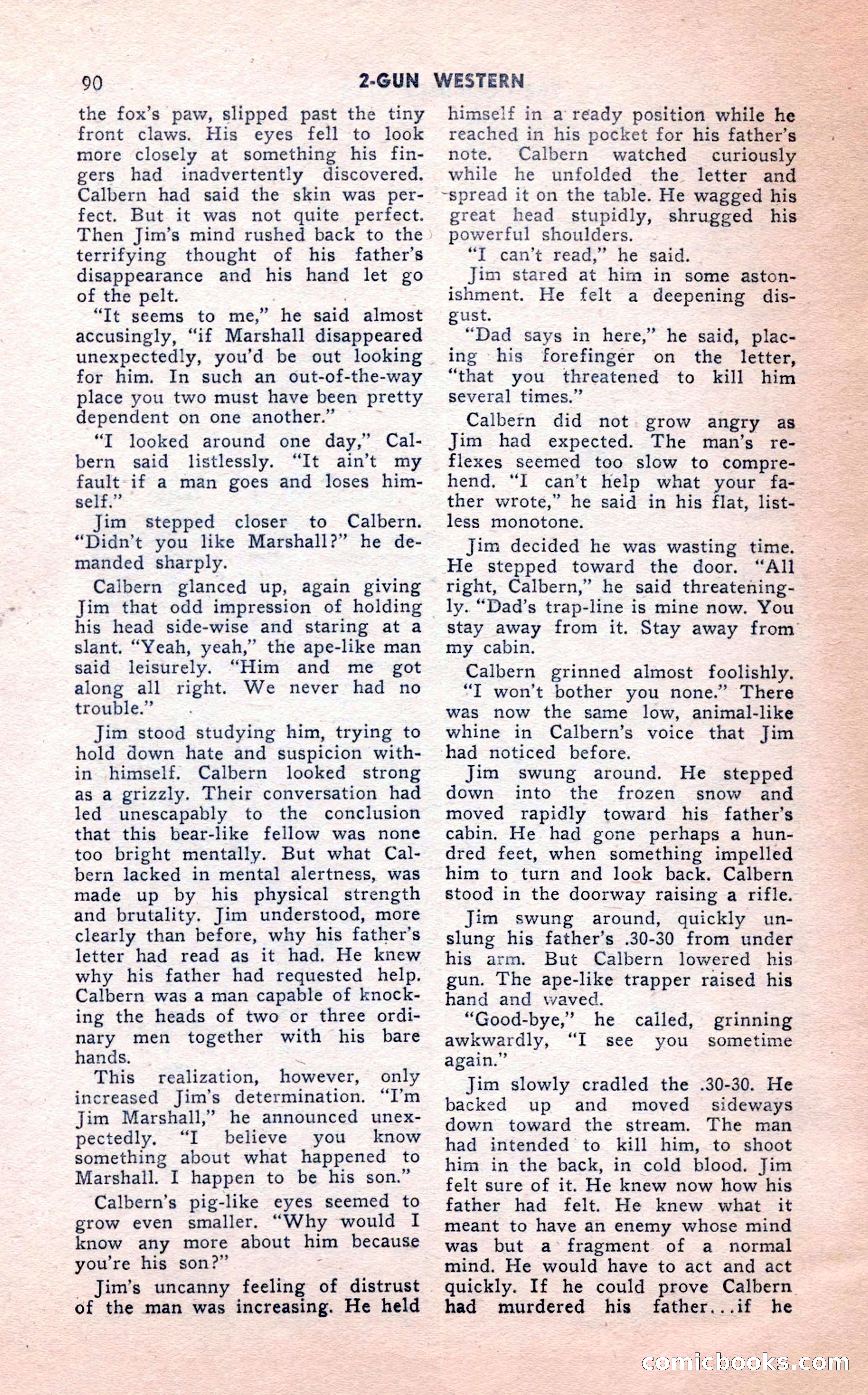 2-Gun Western, February 1954 — page 90 of 100