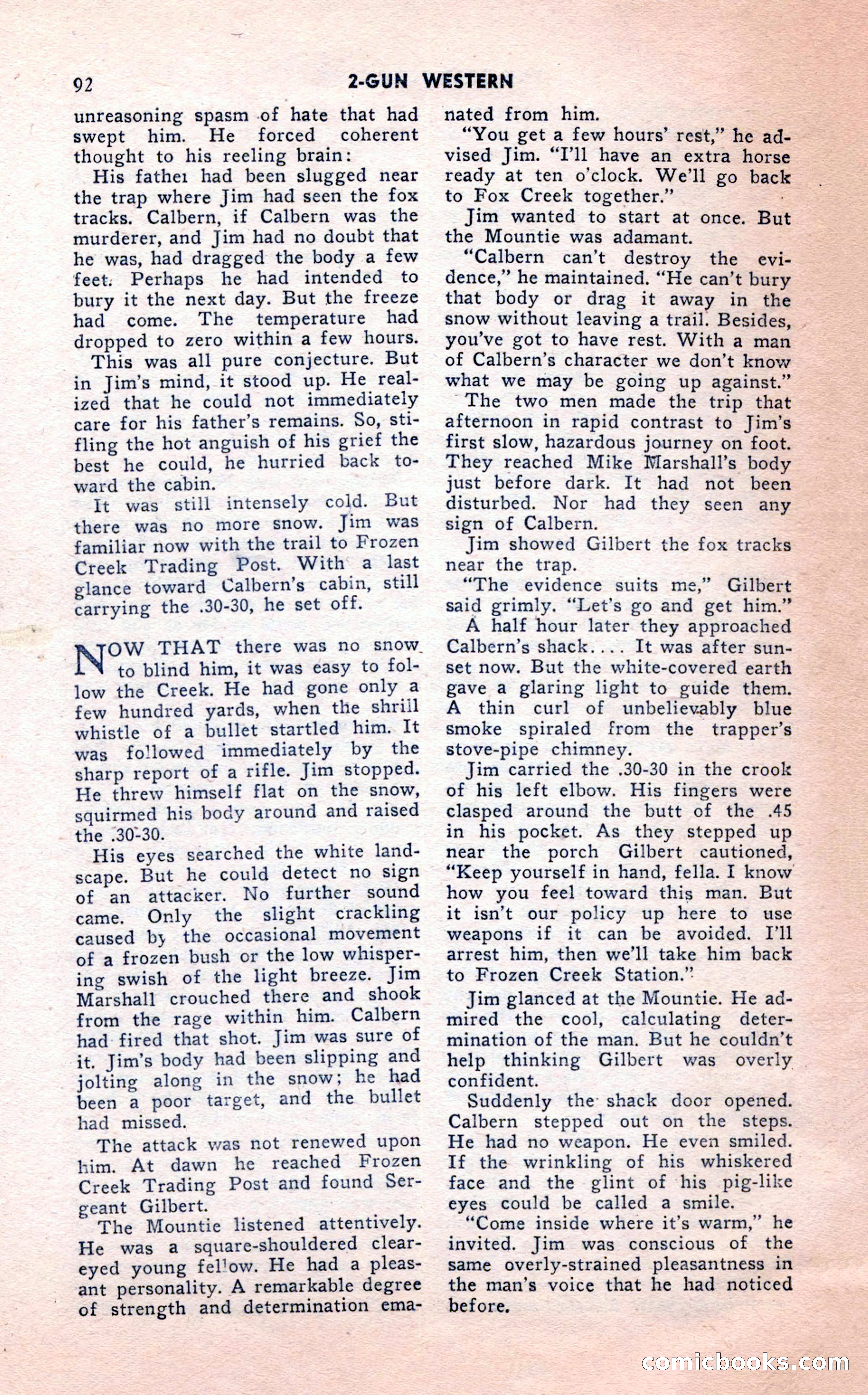 2-Gun Western, February 1954 — page 92 of 100