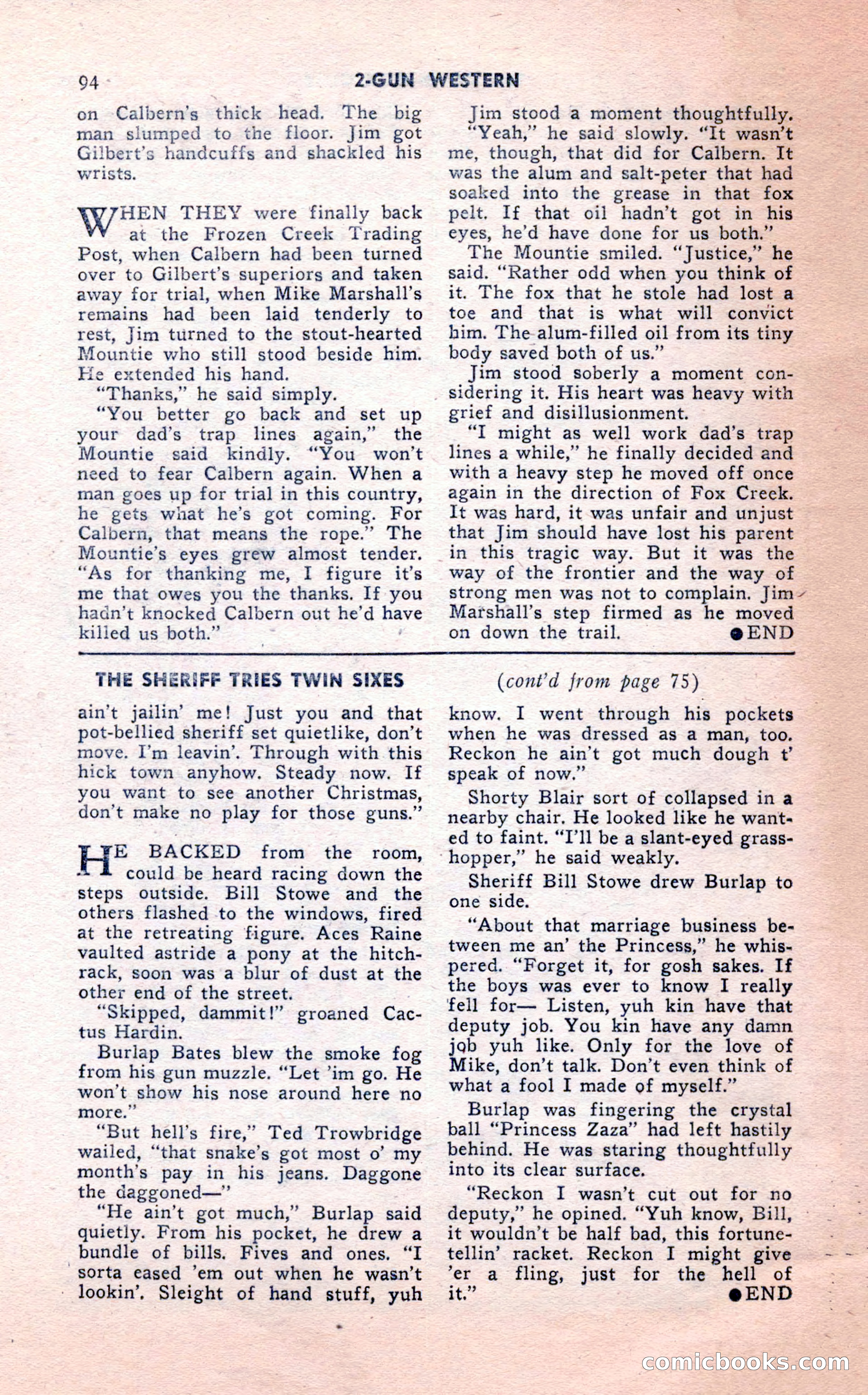 2-Gun Western, February 1954 — page 94 of 100