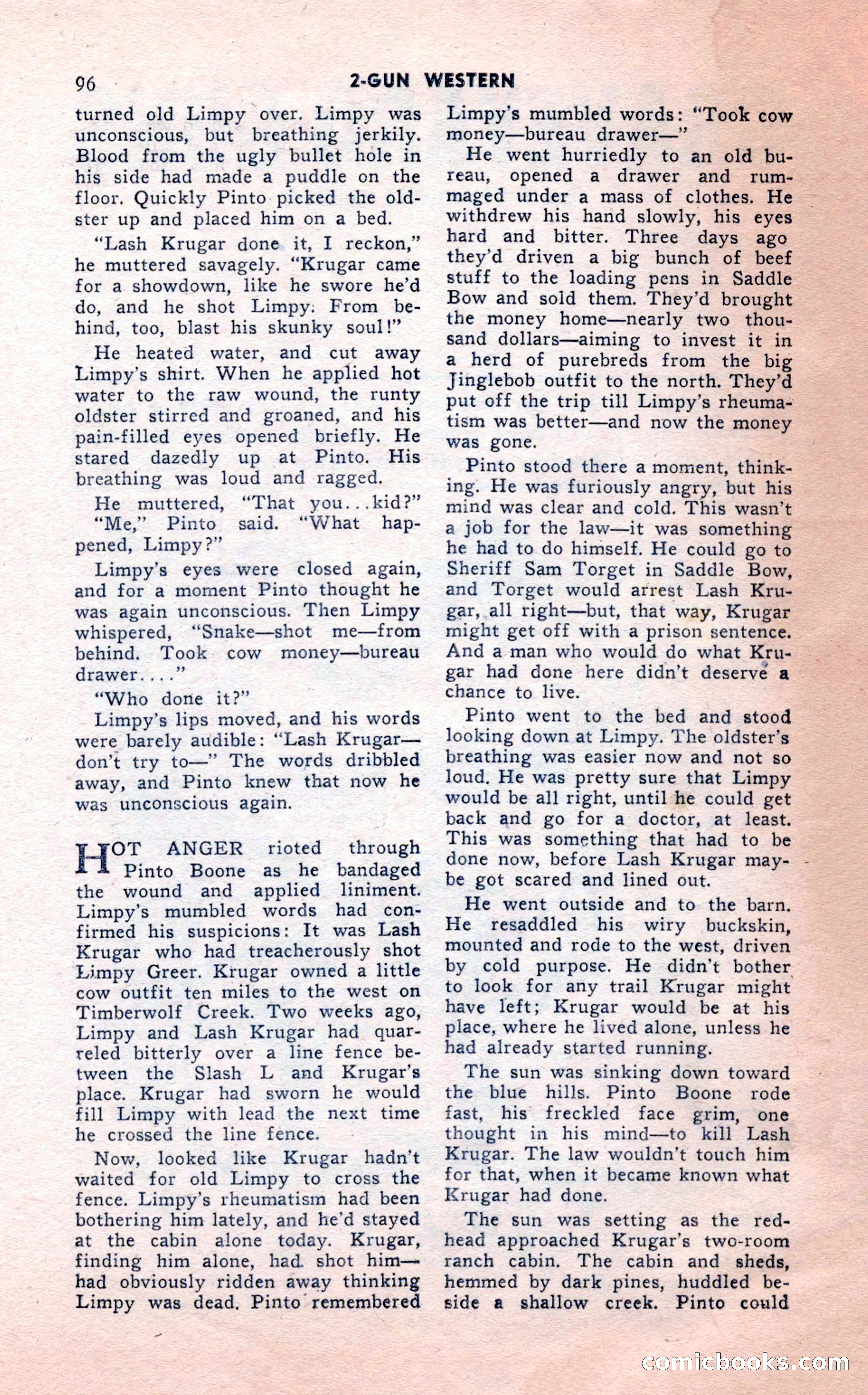 2-Gun Western, February 1954 — page 96 of 100