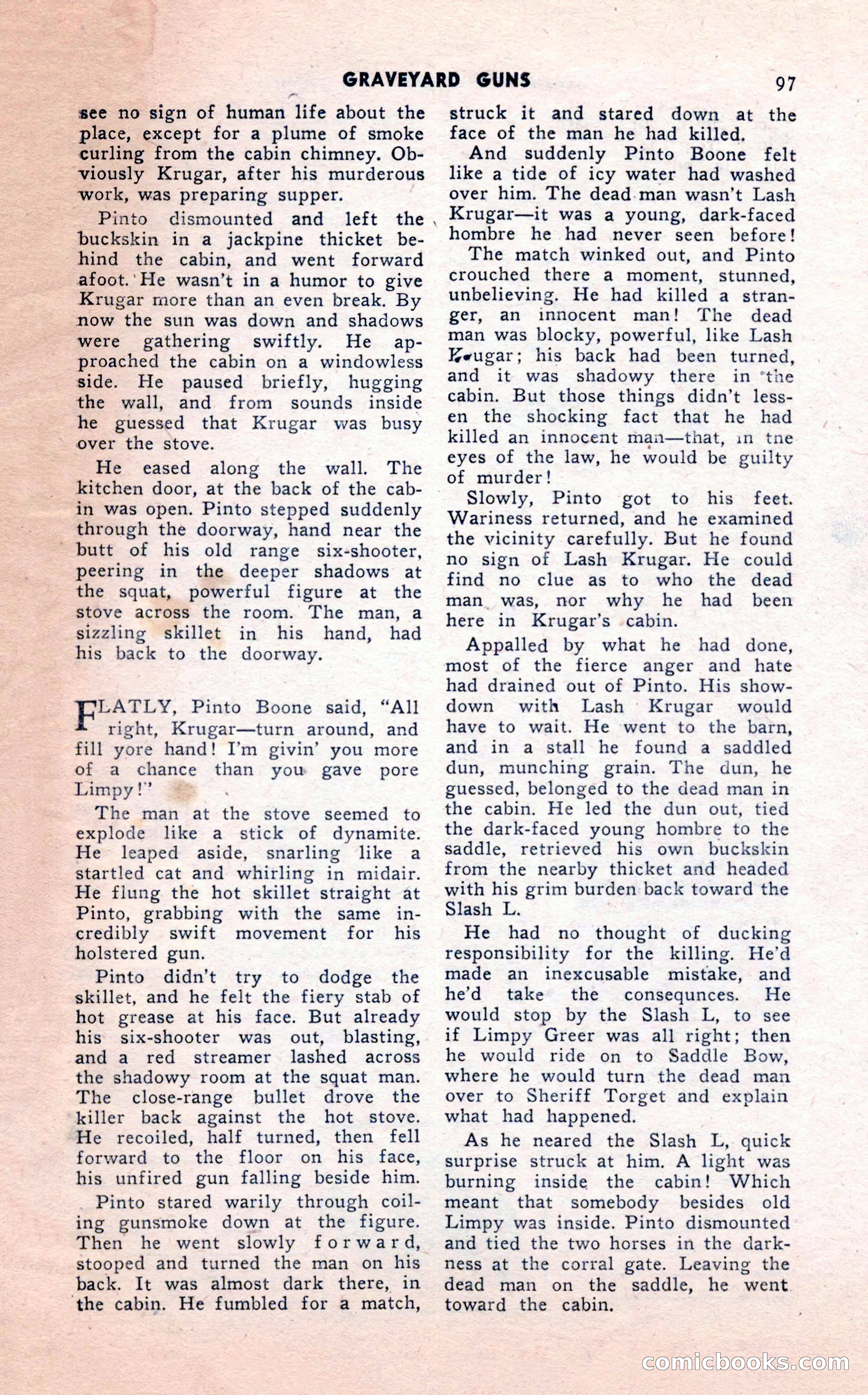 2-Gun Western, February 1954 — page 97 of 100