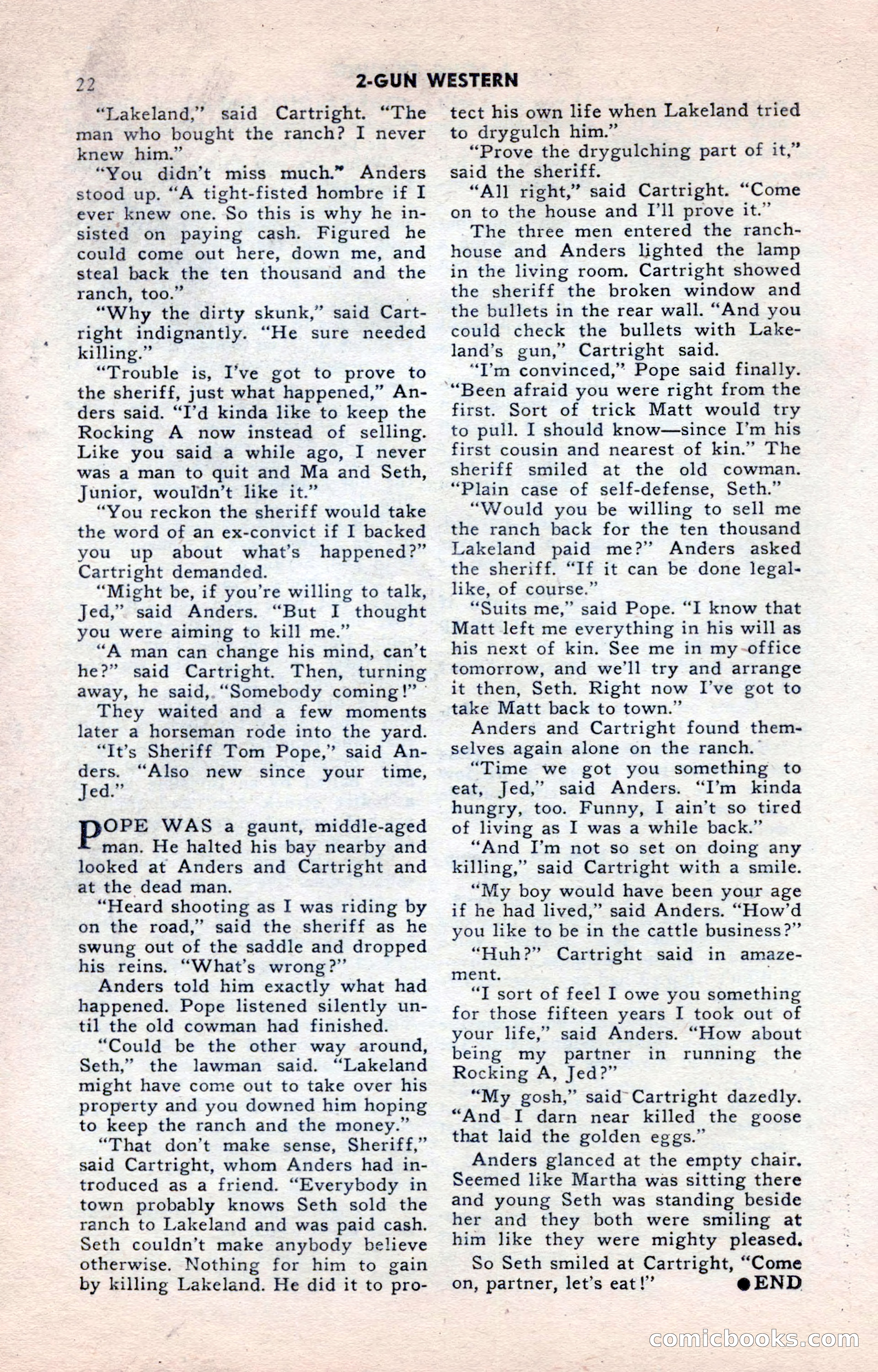 2-Gun Western, May 1955 — page 22 of 100