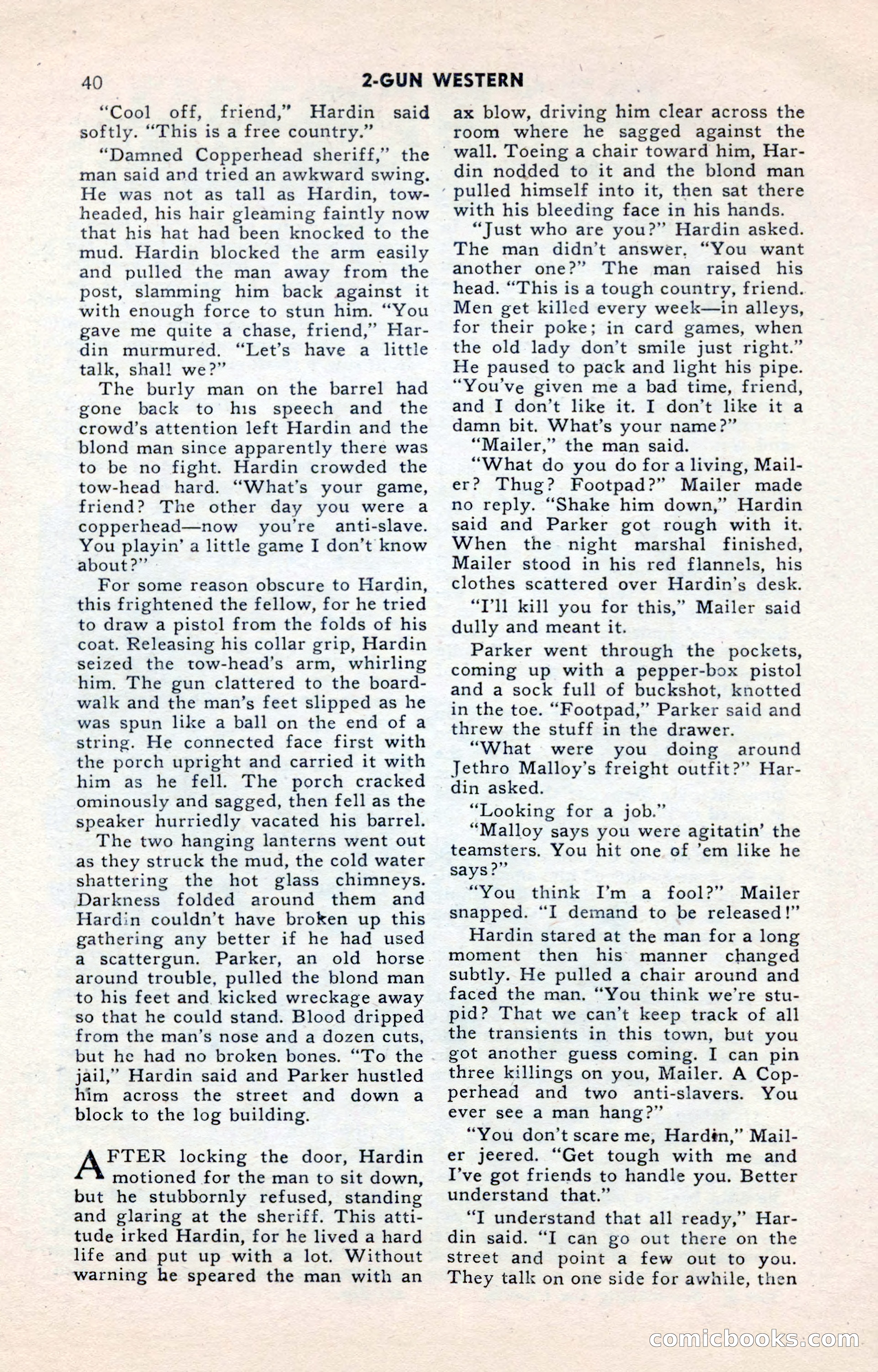 2-Gun Western, May 1955 — page 40 of 100