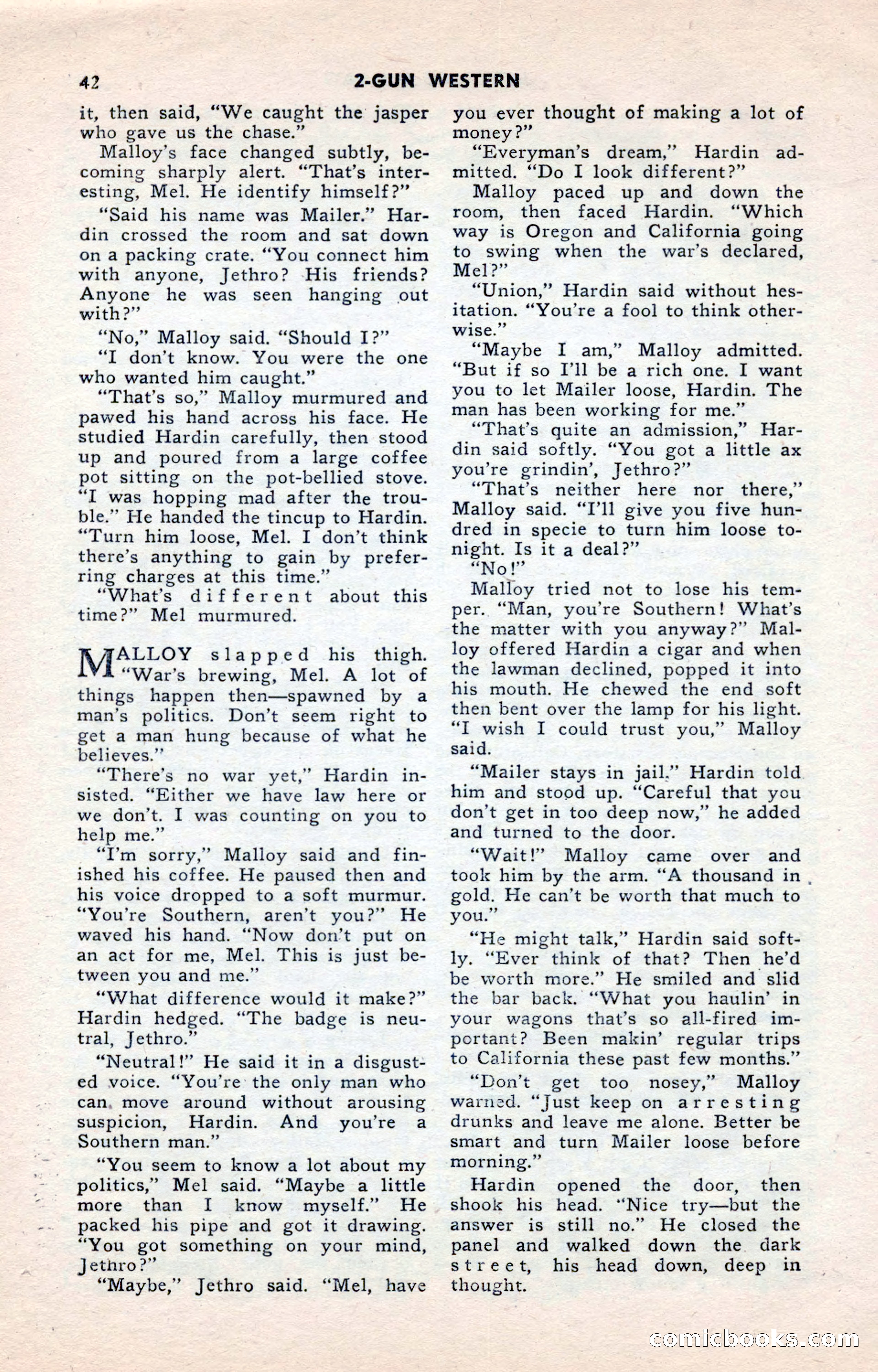 2-Gun Western, May 1955 — page 42 of 100