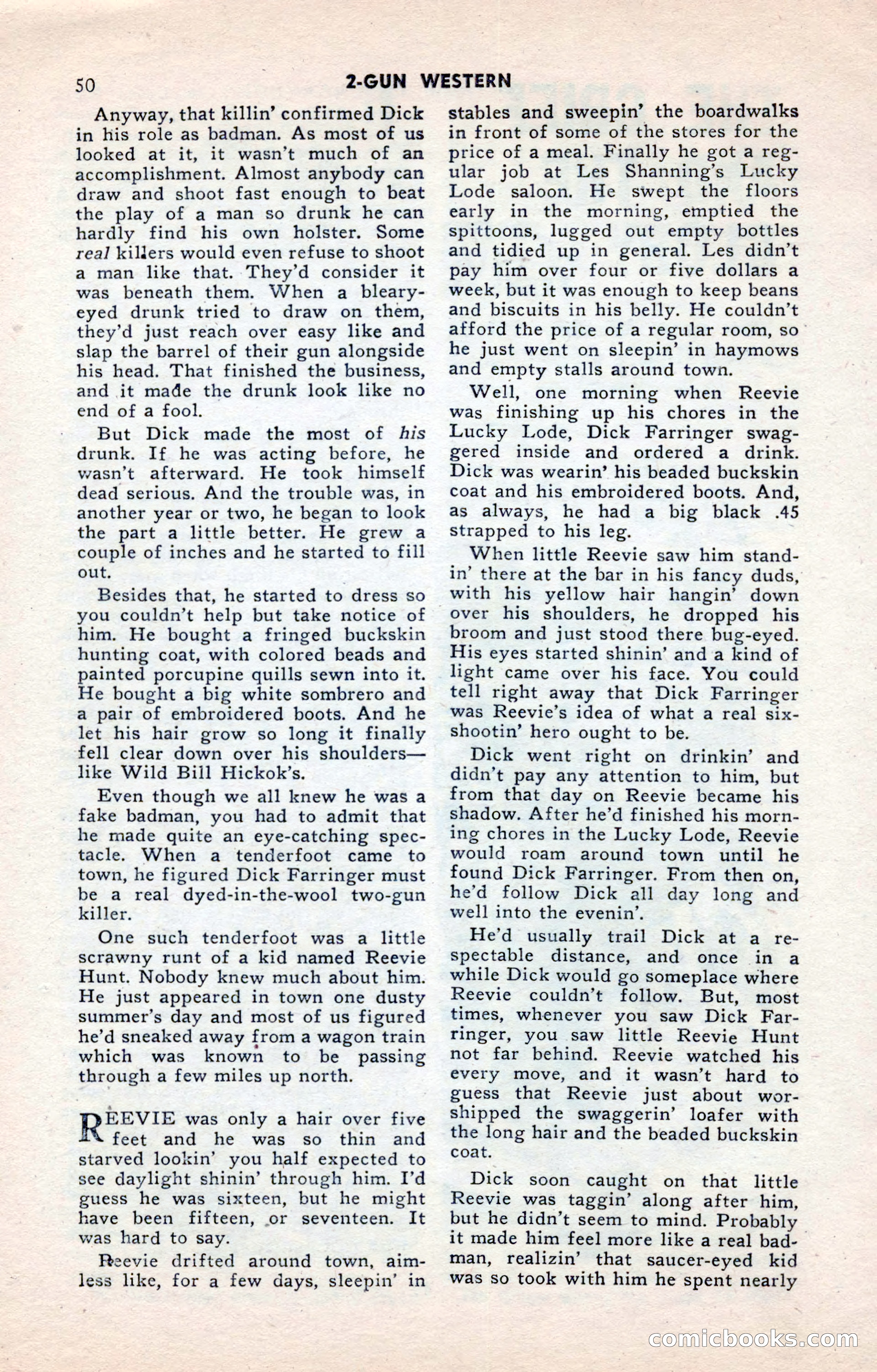 2-Gun Western, May 1955 — page 50 of 100