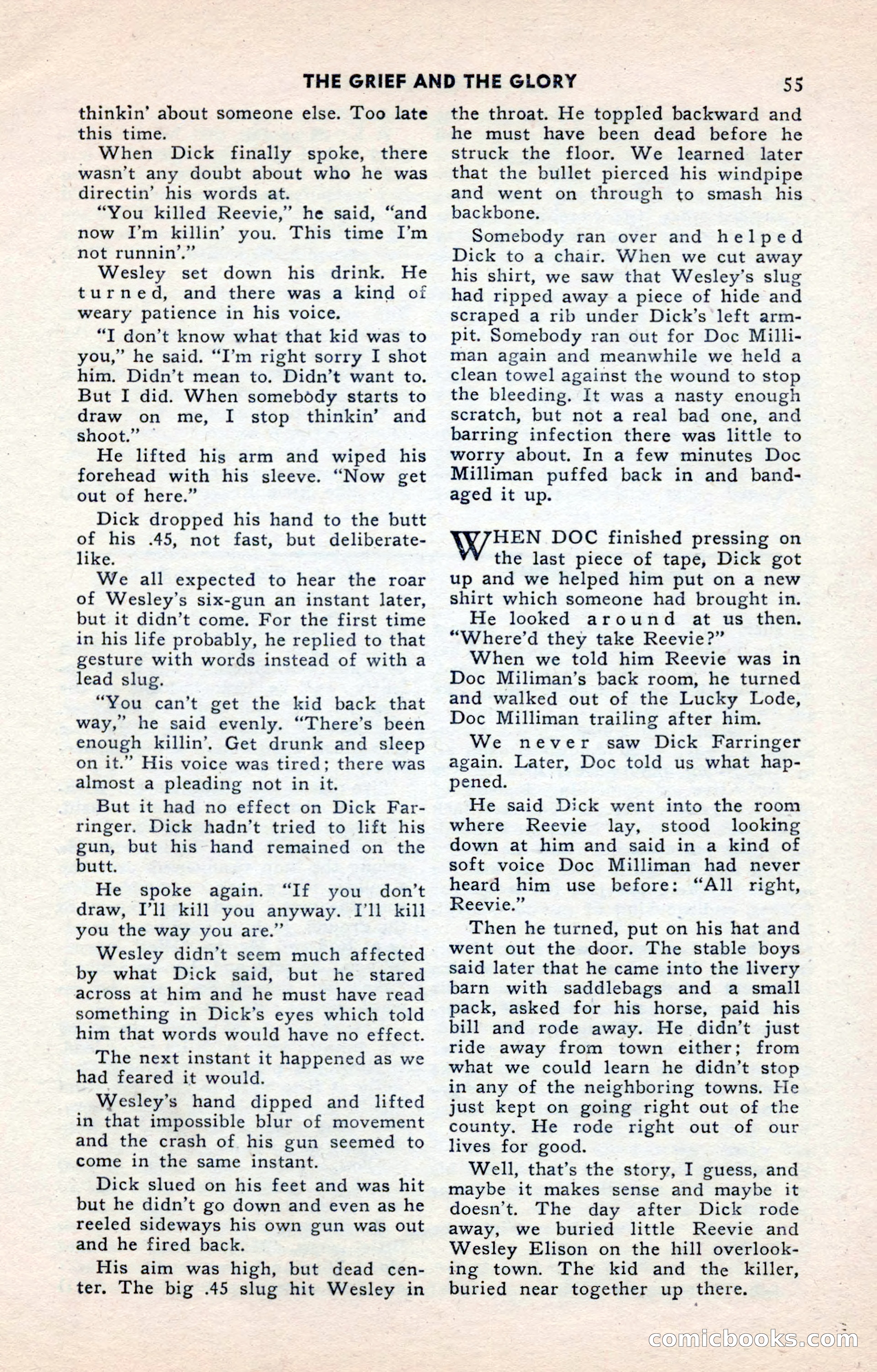 2-Gun Western, May 1955 — page 55 of 100