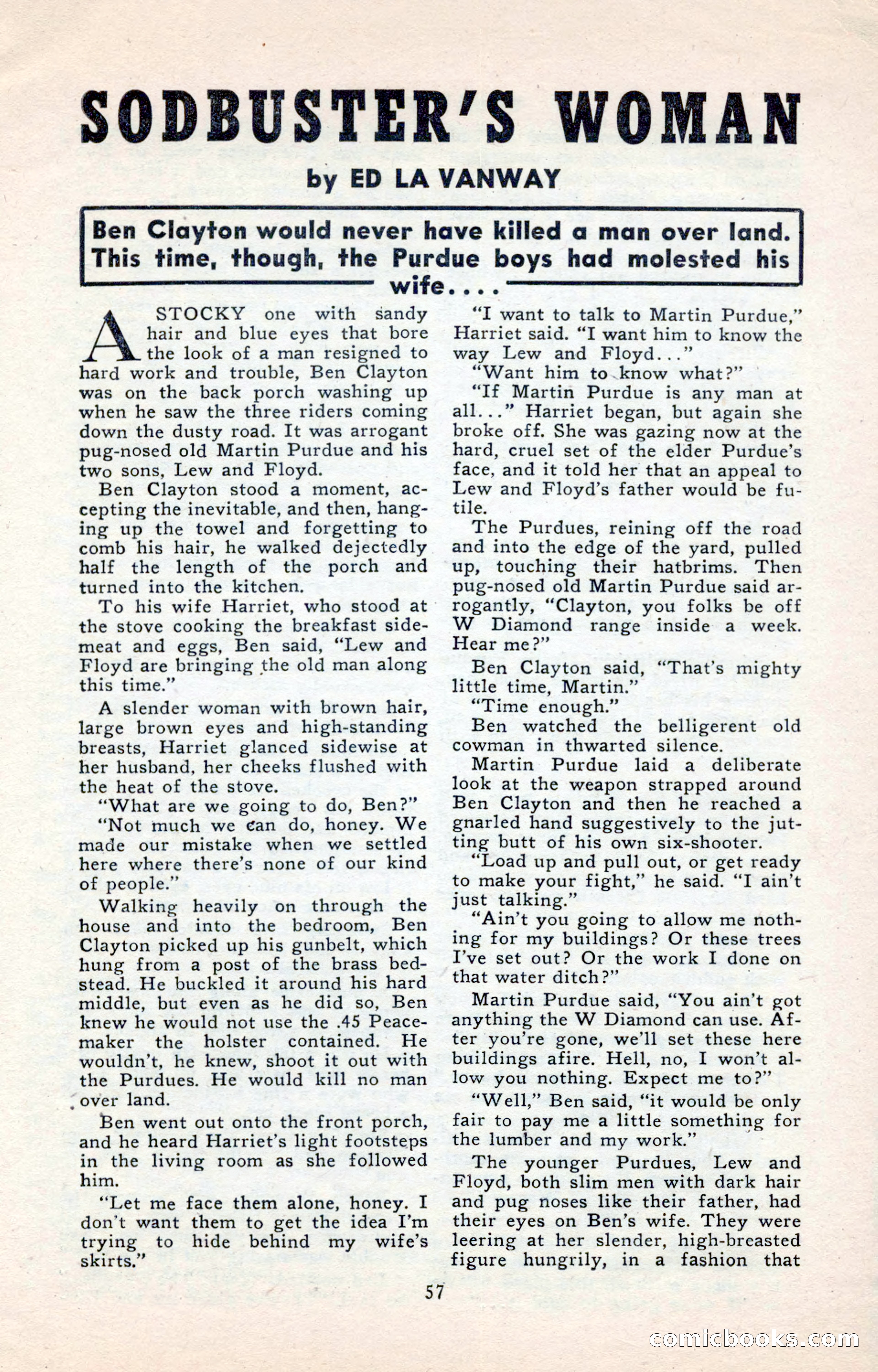 2-Gun Western, May 1955 — page 57 of 100